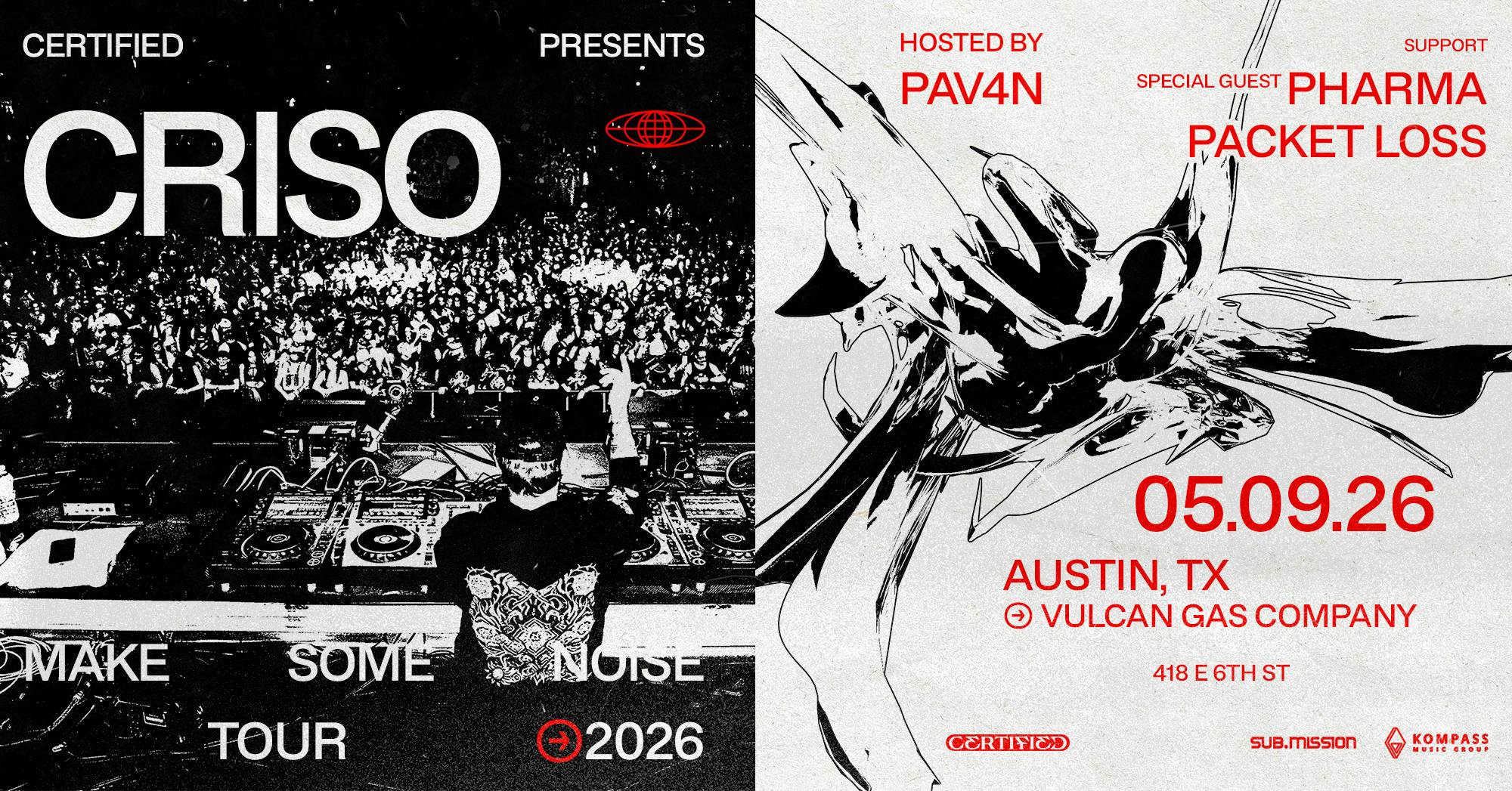 𝕮𝖊𝖗𝖙𝖎𝖋𝖎𝖊𝖉 presents (CRISO x PAV4N x PHARMA) event banner