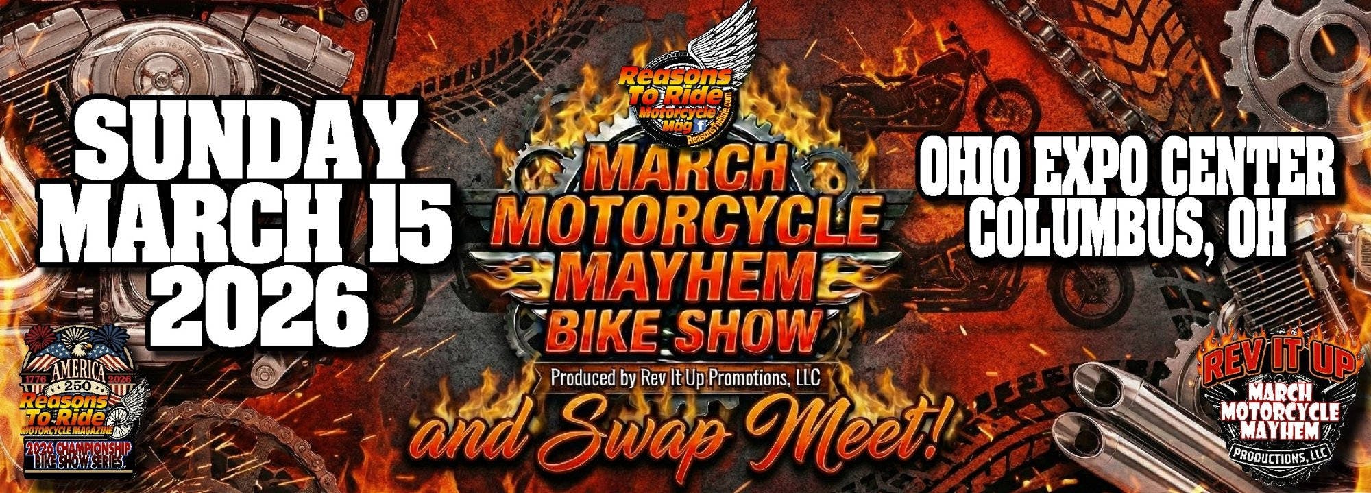 Motorcycle Mayhem Bike Show COLUMBUS event banner
