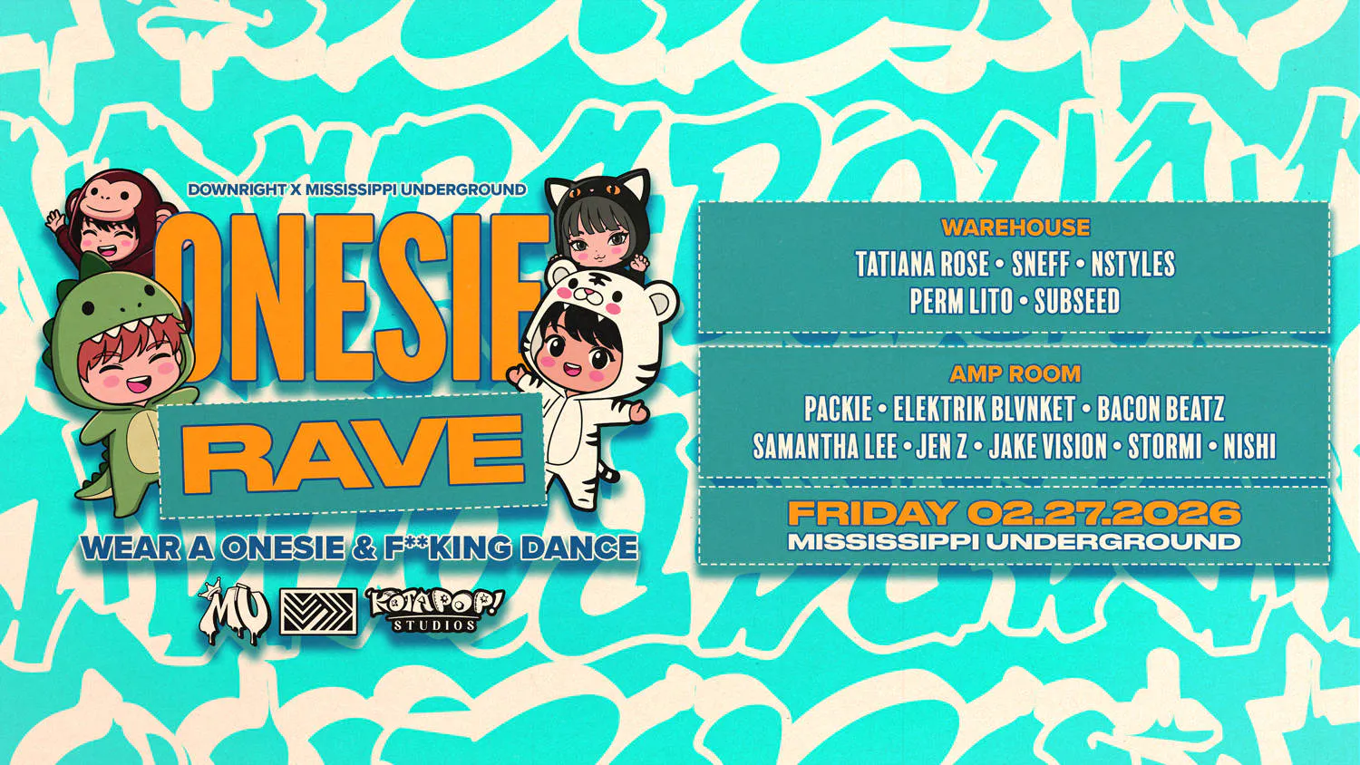 ONESIE RAVE event banner