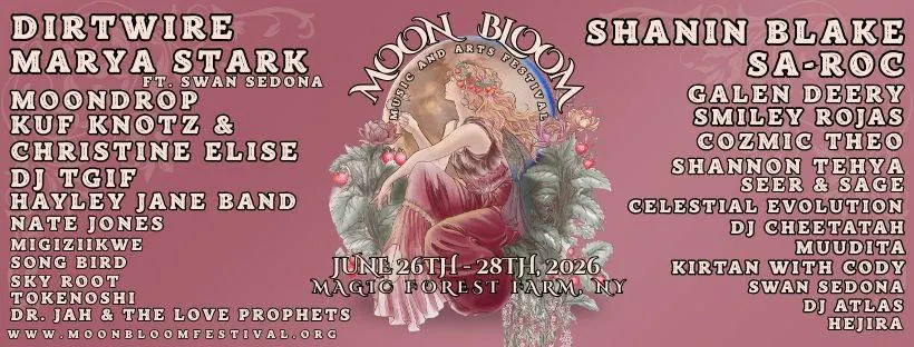 Moon Bloom Music and Arts Festival event banner