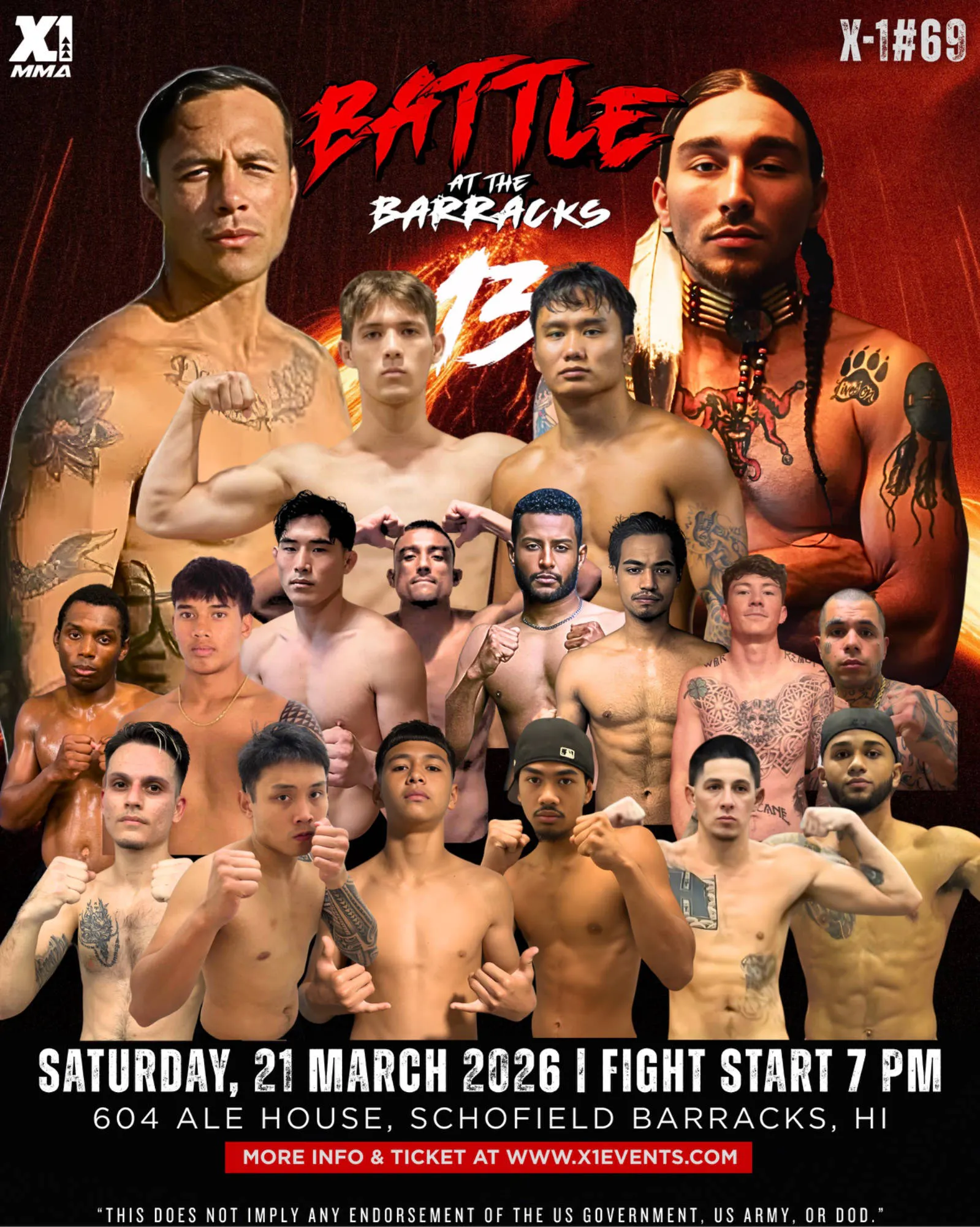 X1#69 Battle at the Barracks 13 event banner