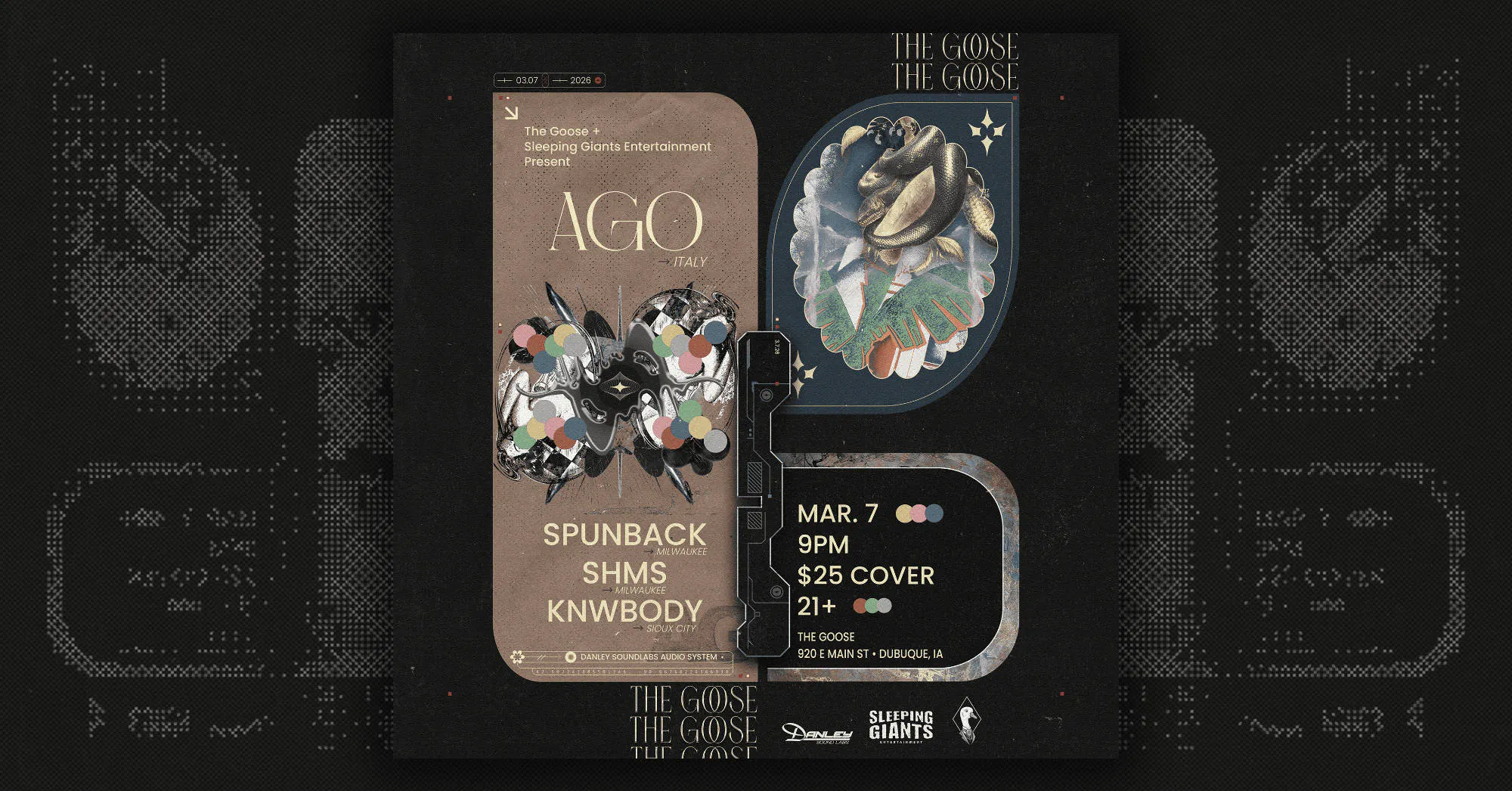 Ago at The Goose event banner