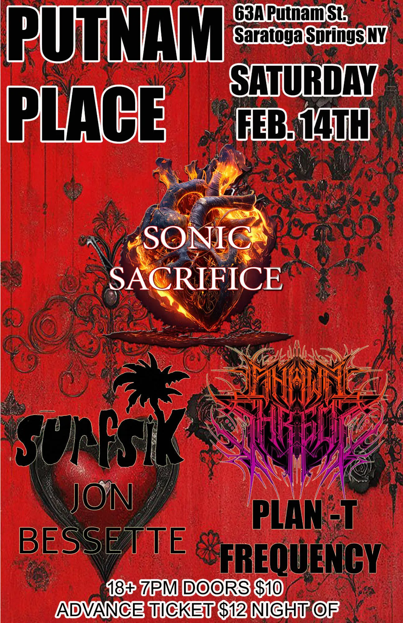 Sonic Sacrifice - Surfsik - Shawn Shreds - Jon Bessette - Plan-T Frequency event banner