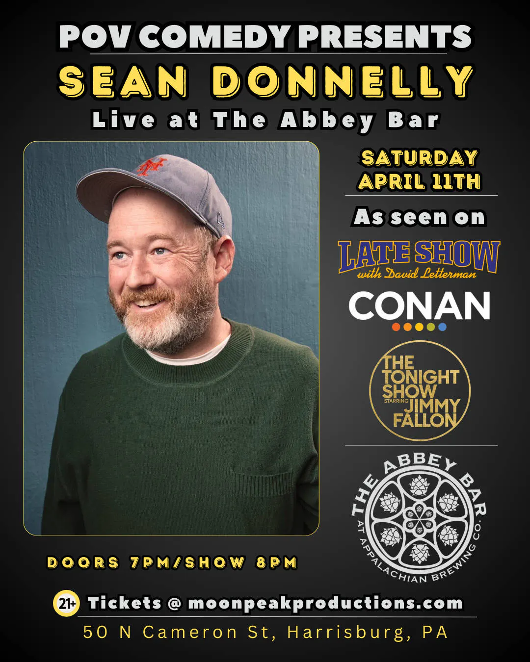 Sean Donnelly Stand Up Comedy at The Abbey Bar | April 11 event banner
