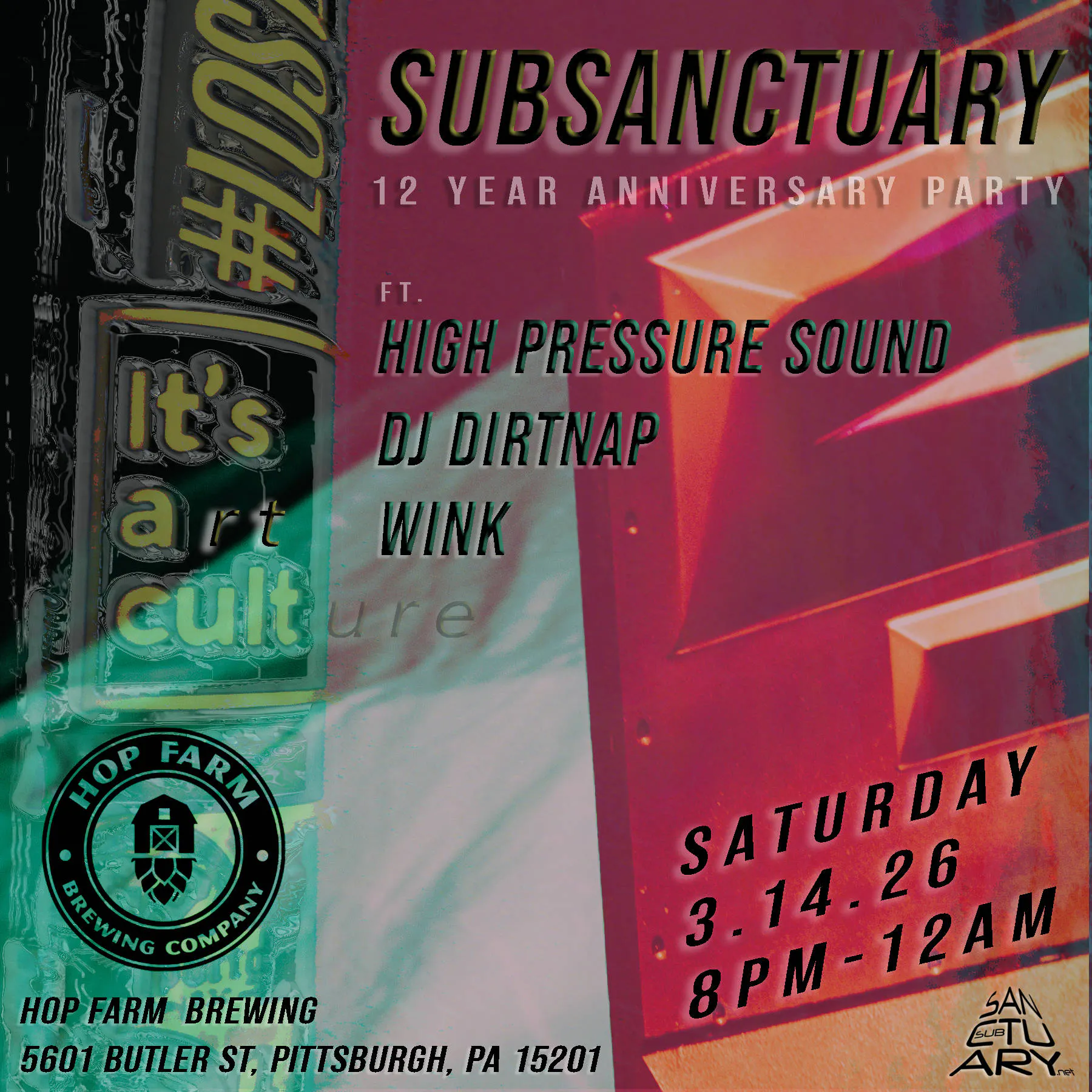 SubSanctuary 12th Anniversary Party event banner