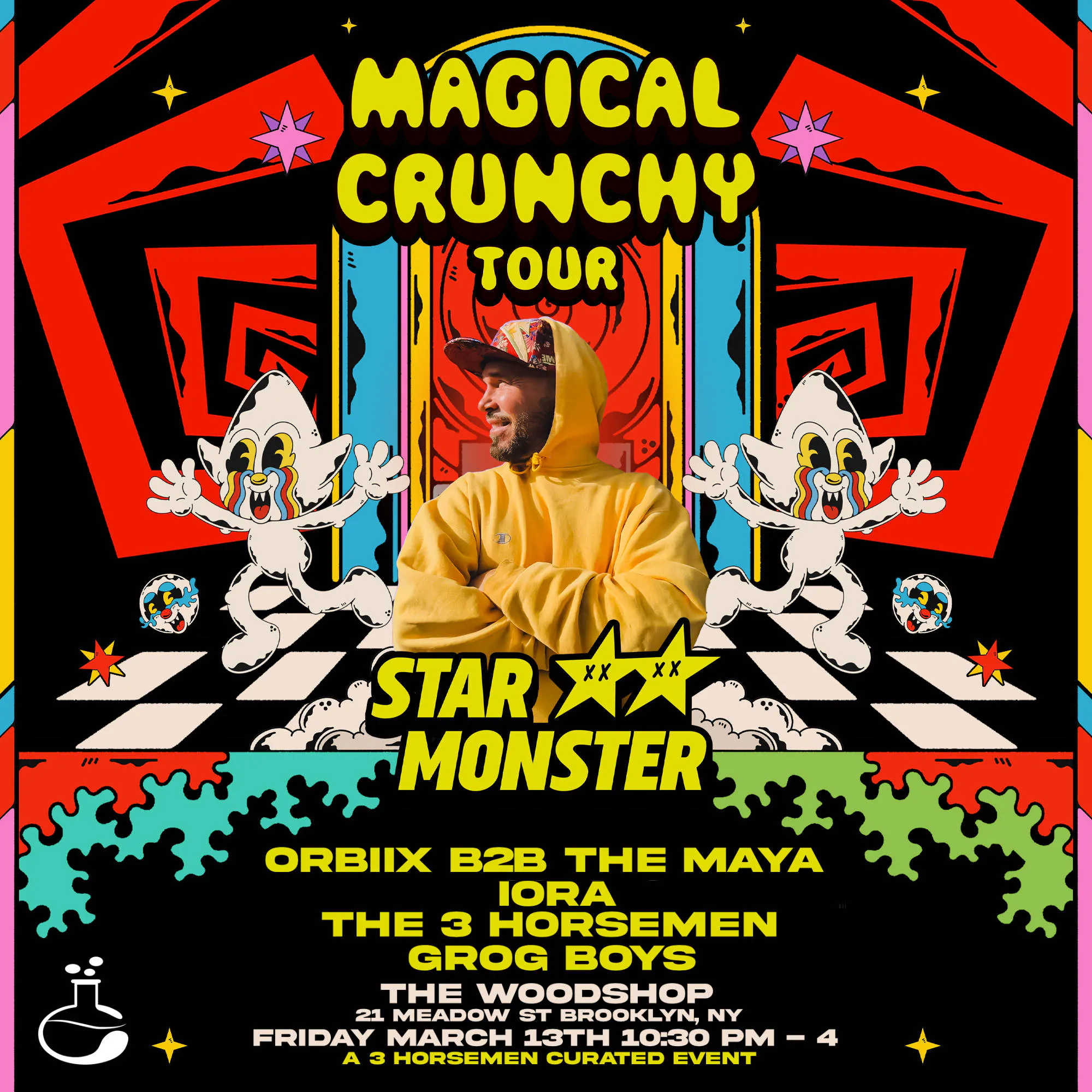 3 HORSEMEN PRESENTS: STAR MONSTERS' MAGICAL CRUNCHY TOUR event banner