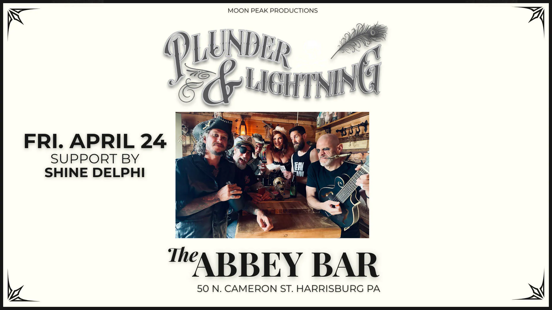 Plunder & Lightning at The Abbey Bar | Harrisburg PA event banner