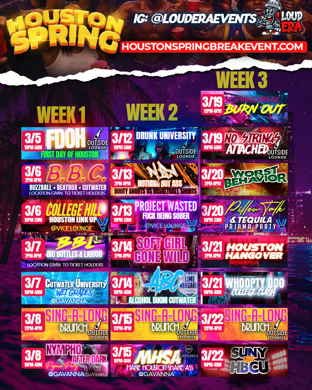 Houston Hangover event banner