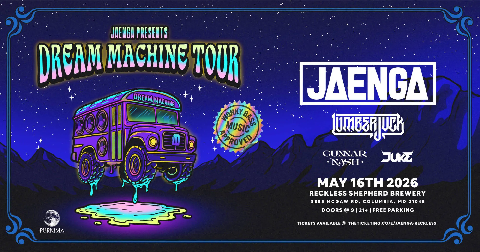 JAENGA PRESENTS: DREAM MACHINE TOUR event banner