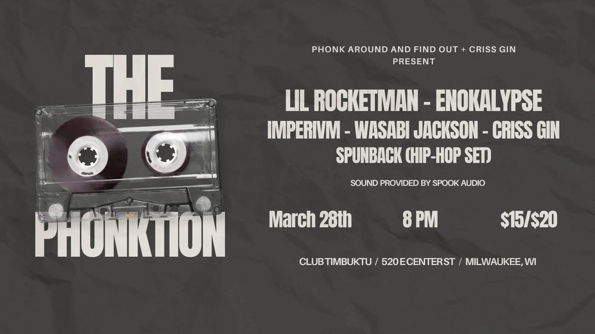 The Phonktion ft. Lil Rocketman, Enokalypse, and more event banner