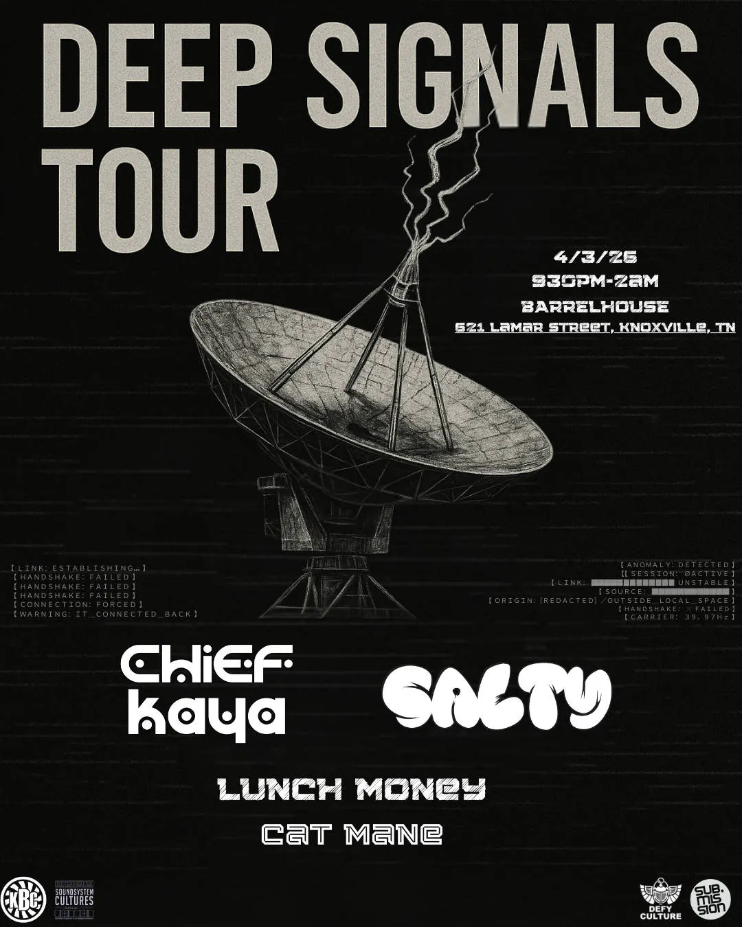 Deep Signals Tour event banner
