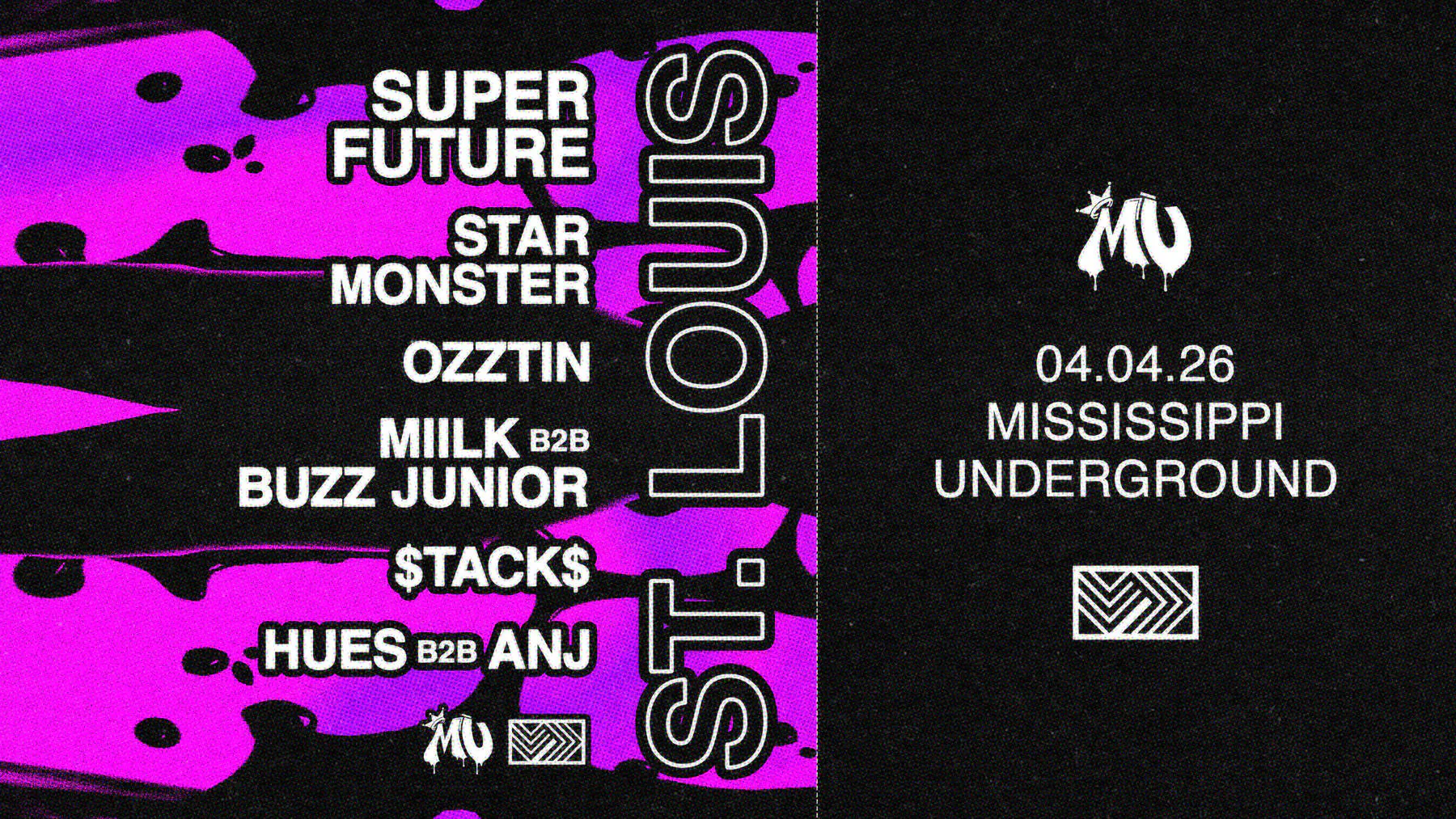 SUPER FUTURE, OZZTIN, STAR MONSTER & MORE event banner