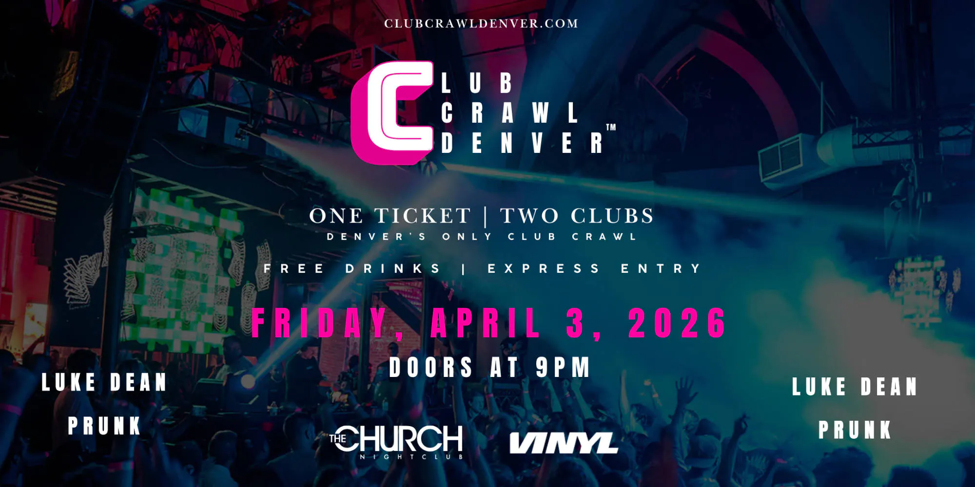 Fri, April 3rd: Luke Dean, Prunk event banner