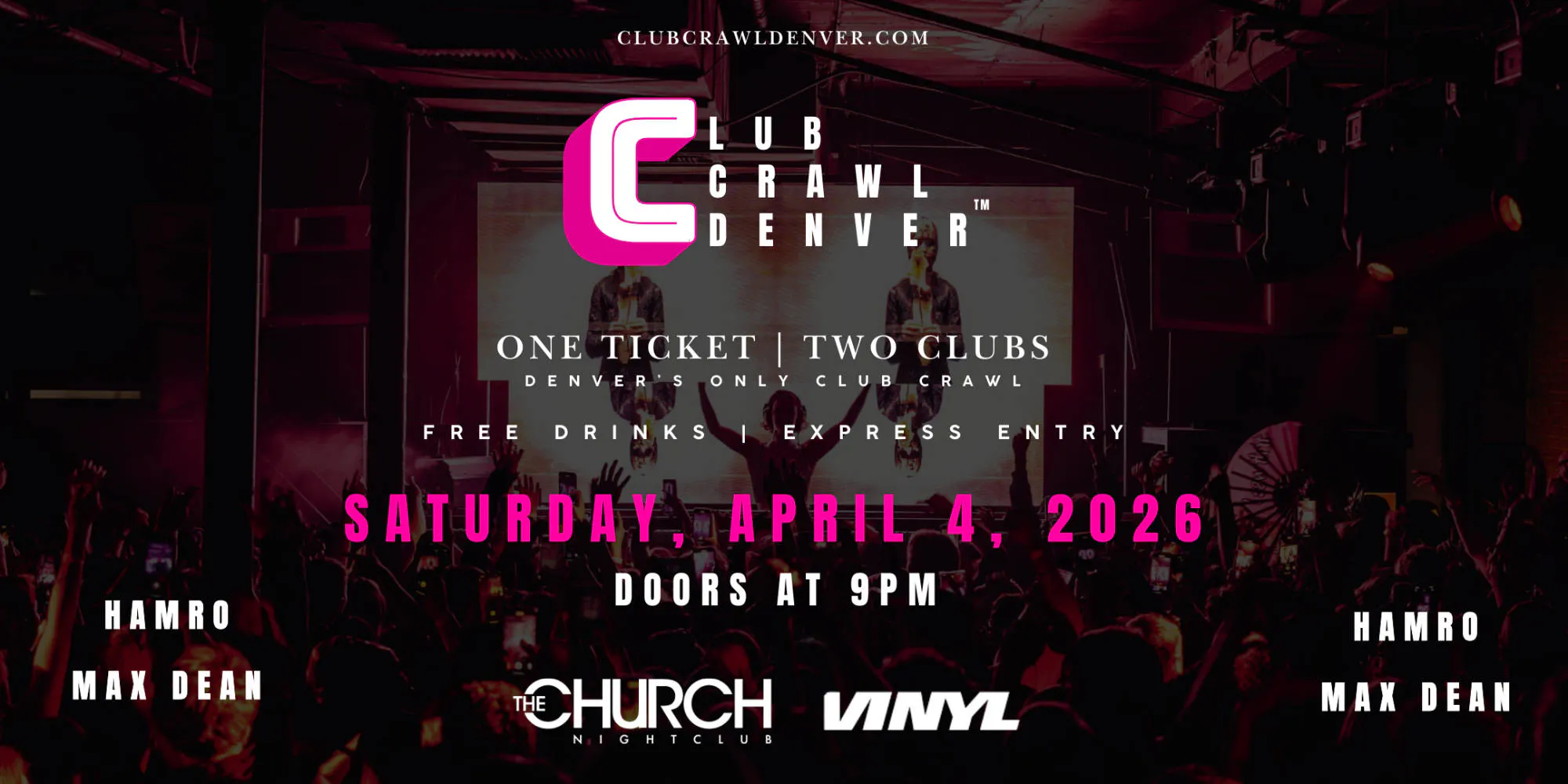 Sat, April 4th: Hamro, Max Dean event banner