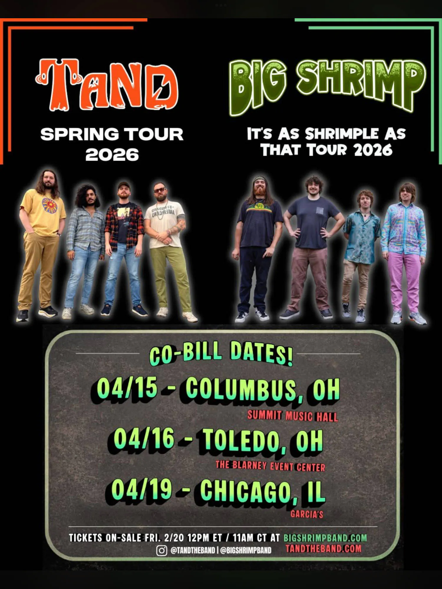 TAND & Big Shrimp event banner