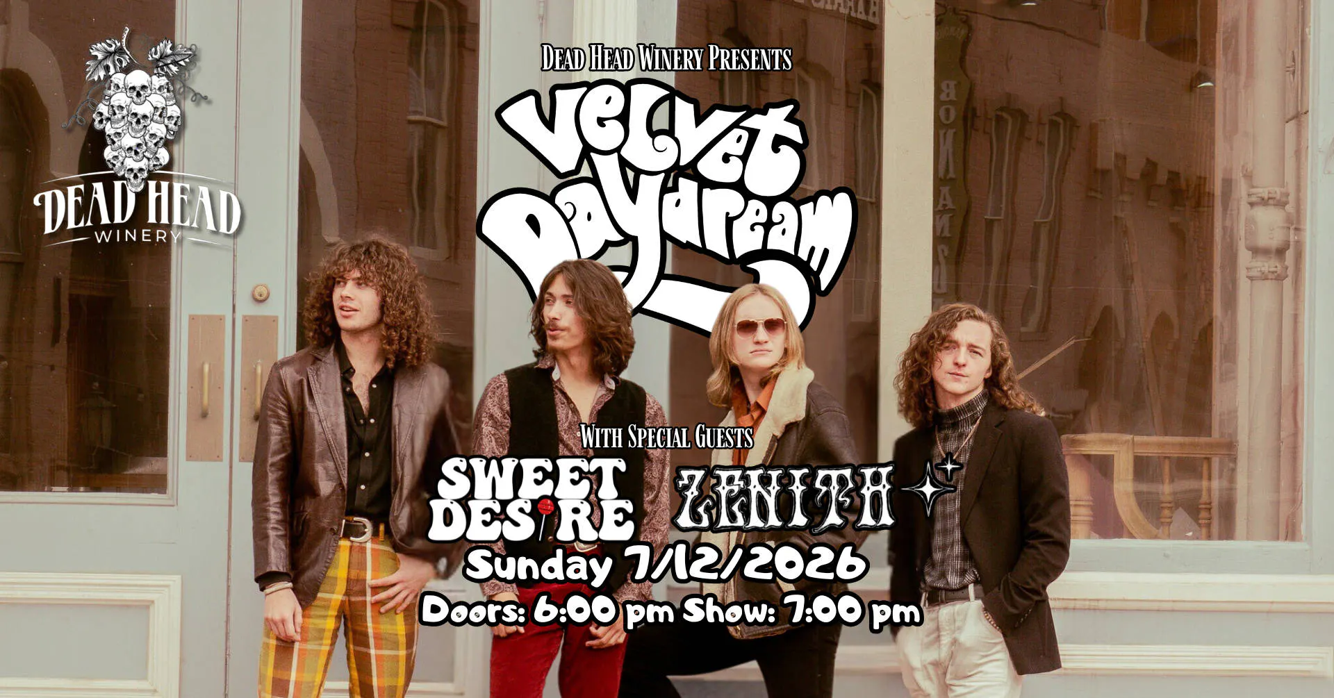 Velvet Daydream wsg Sweet Desire & Zenith event banner