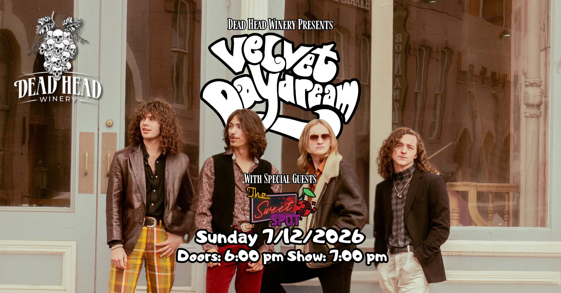 Velvet Daydream wsg The Sweet Spot event banner