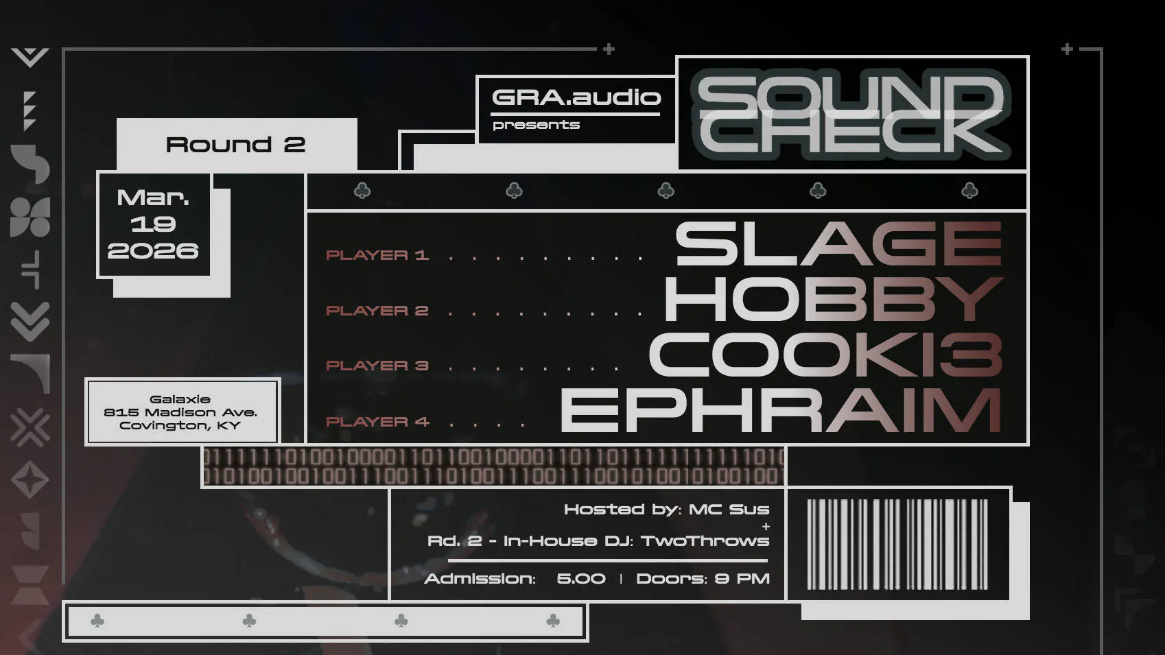 GRA Presents: Soundcheck Round 2 event banner