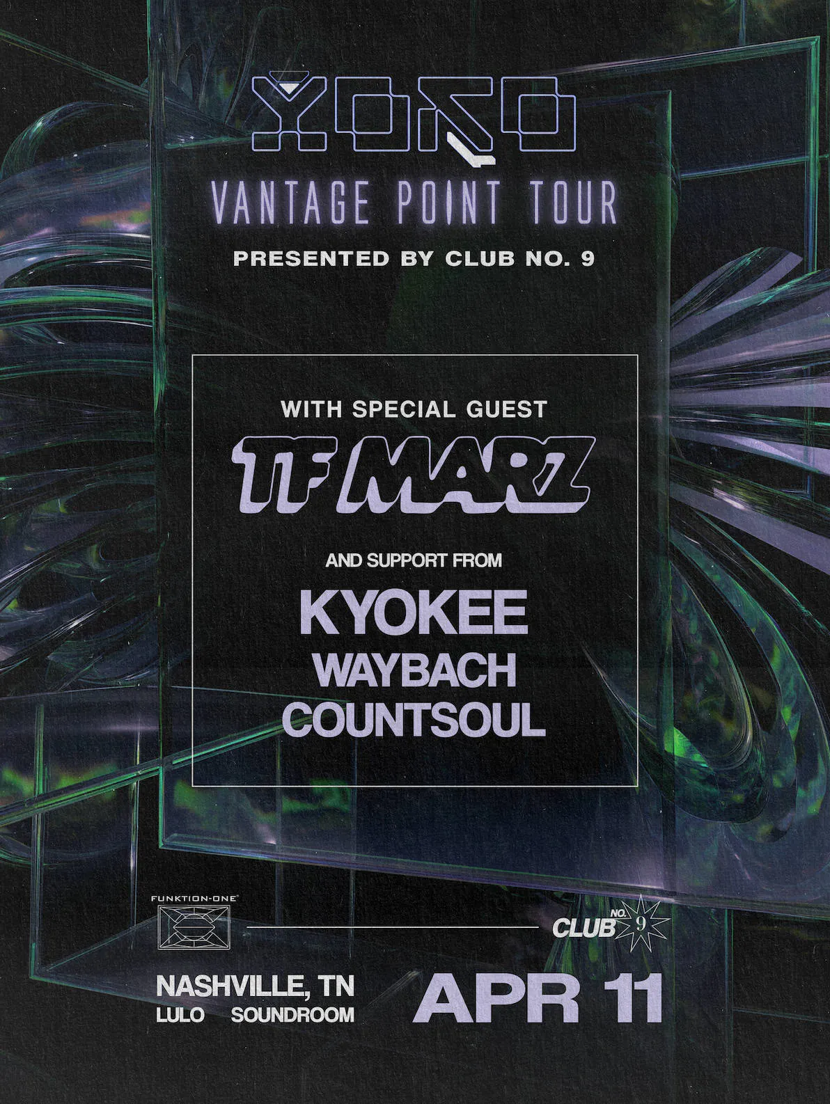 Yoko's Vantage Point Tour event banner