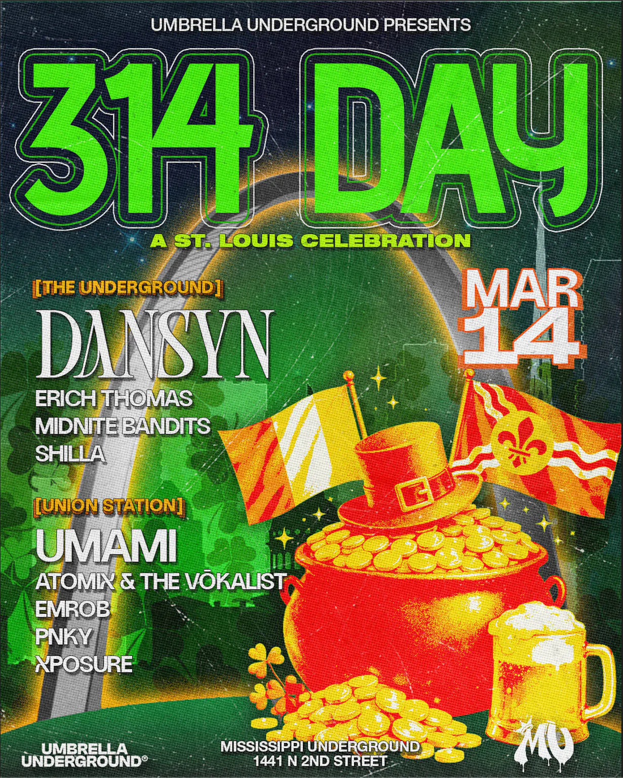 314 Day // St Patrick's - Dansyn @Mississippi Underground event banner