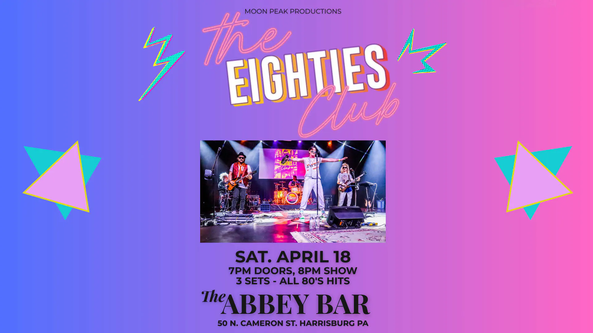 The Eighties Club at The Abbey Bar | Harrisburg PA event banner