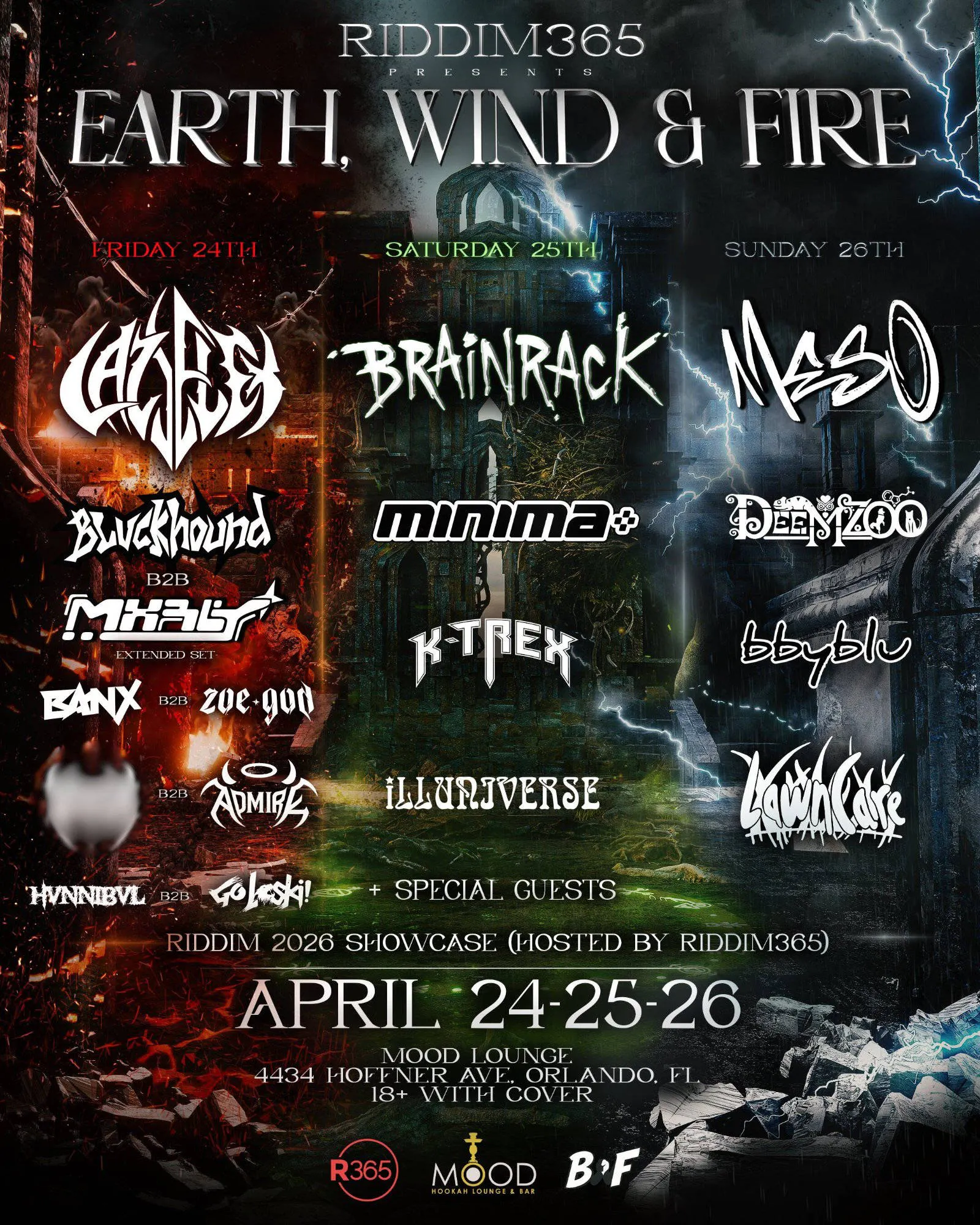 Earth, Wind and Fire event banner