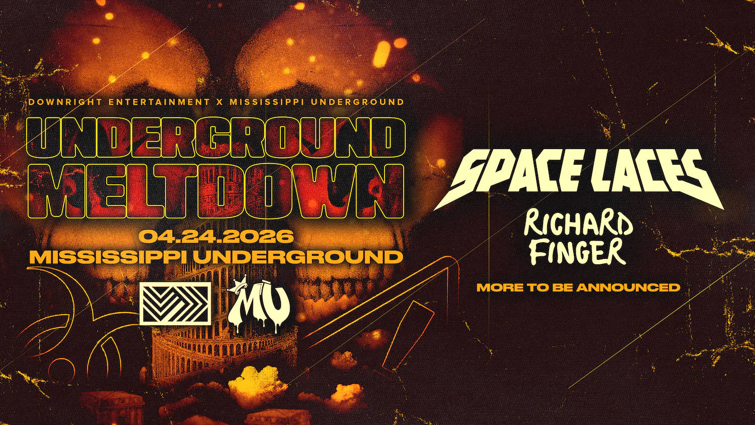 UNDERGROUND MELTDOWN: SPACE LACES, RICHARD FINGER & MORE event banner