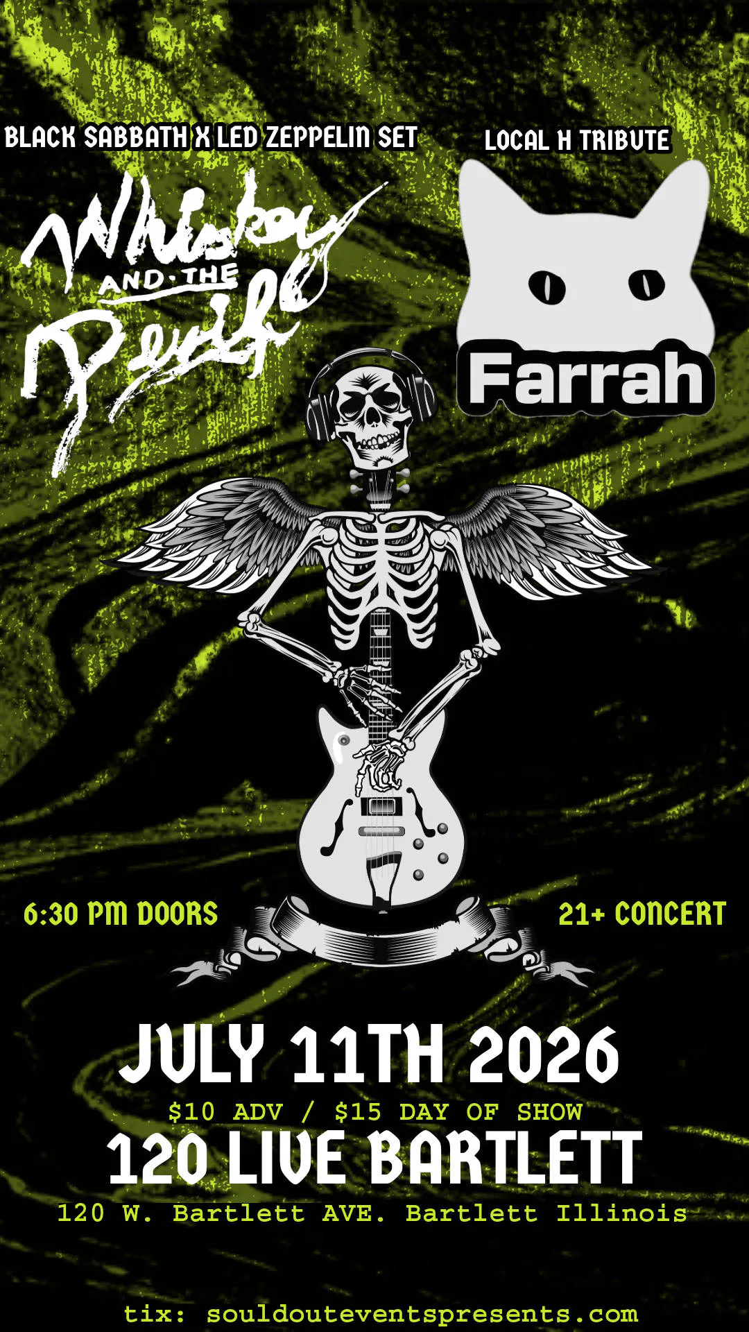 Local H + Led Zeppelin + Black Sabbath tribute night event banner