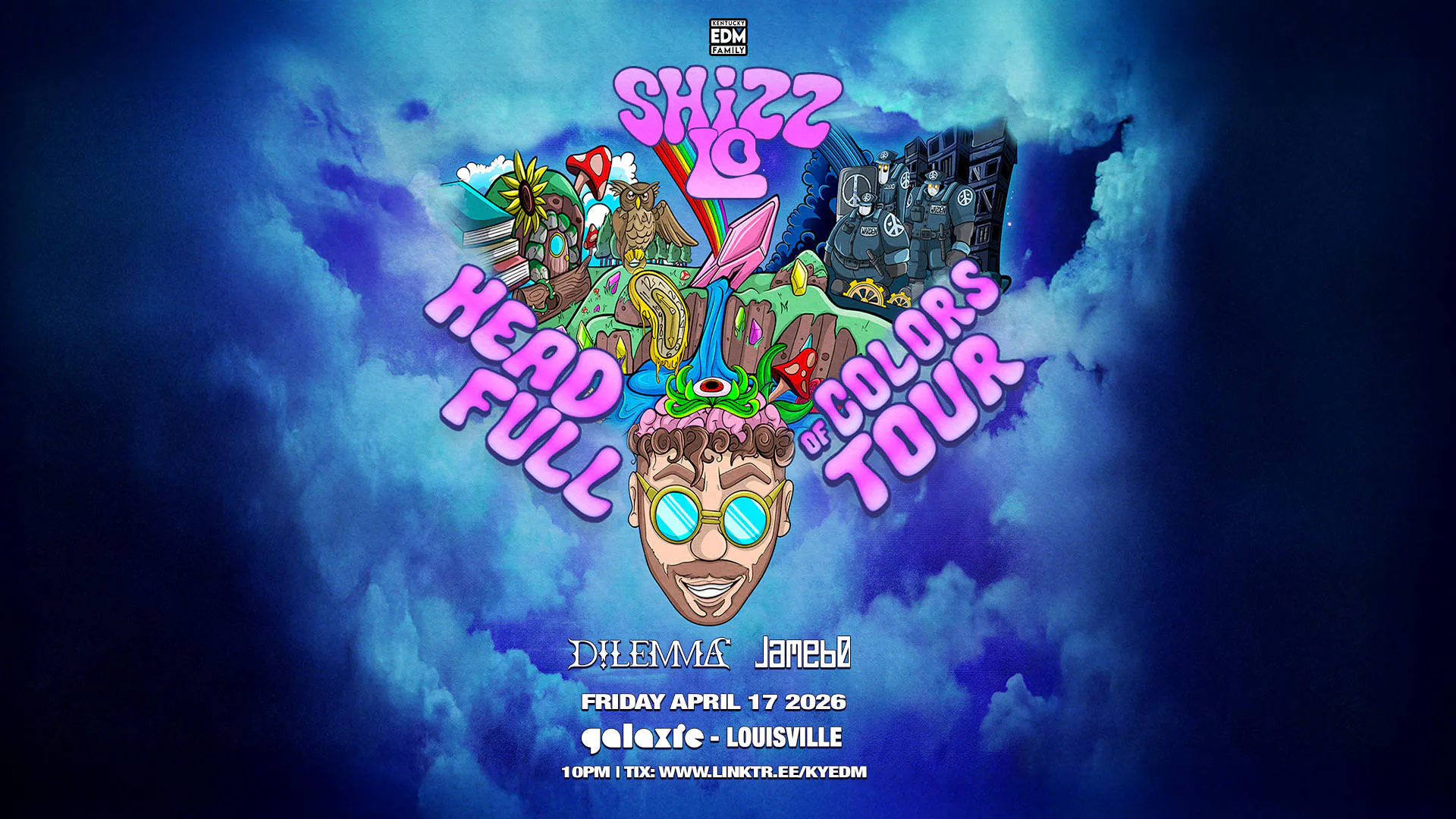 Shizz Lo: Head Full of Colors Tour w/ D1lemma & Jamebo at Galaxie - Covington event banner