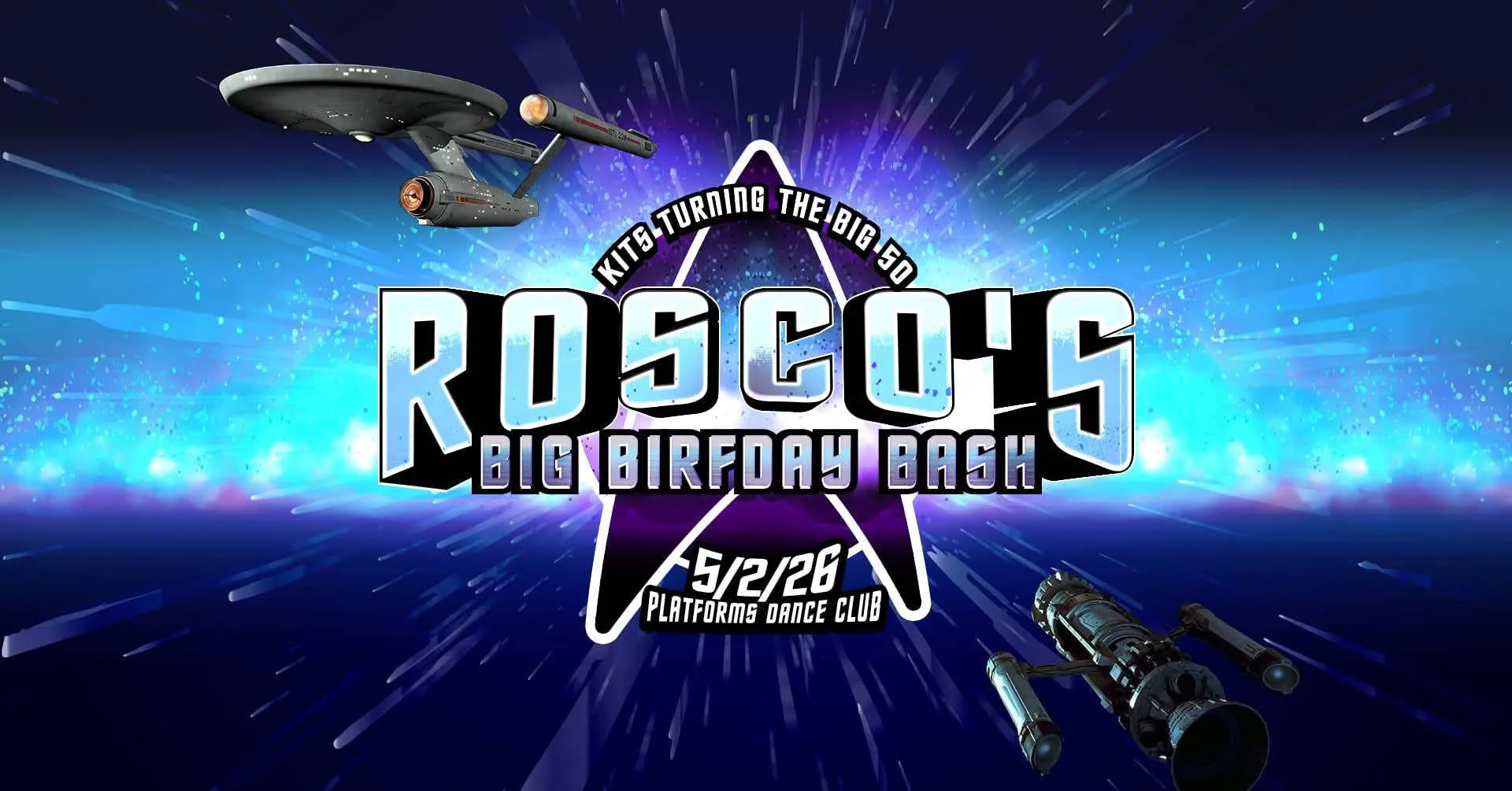 Rosco's Big Big Birthday Bash event banner