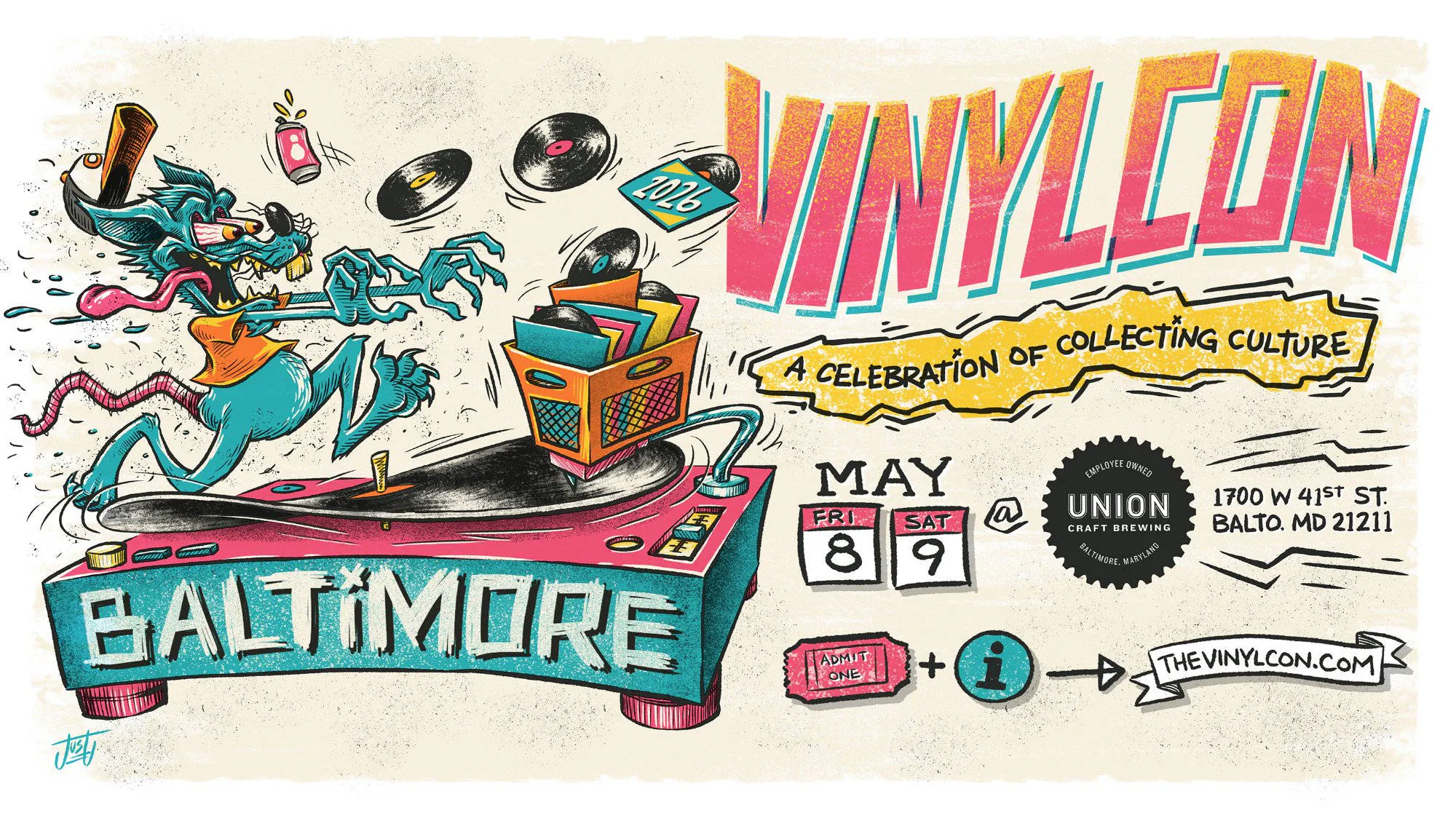 VinylCon! Baltimore - May 8-9, 2026 event banner