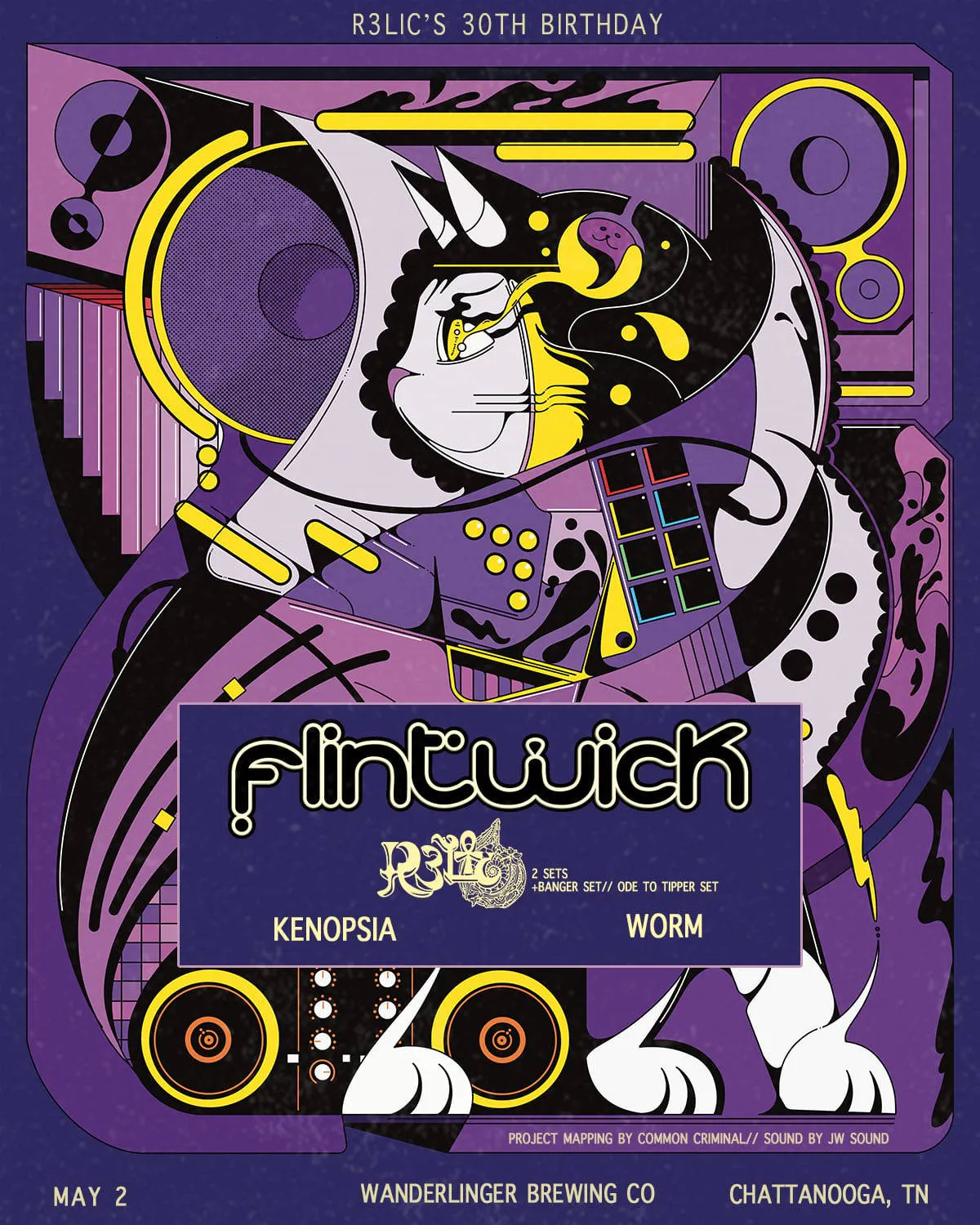 RELIC’S 30TH | FLINTWICK at WANDERLINGER 5/2/26 event banner