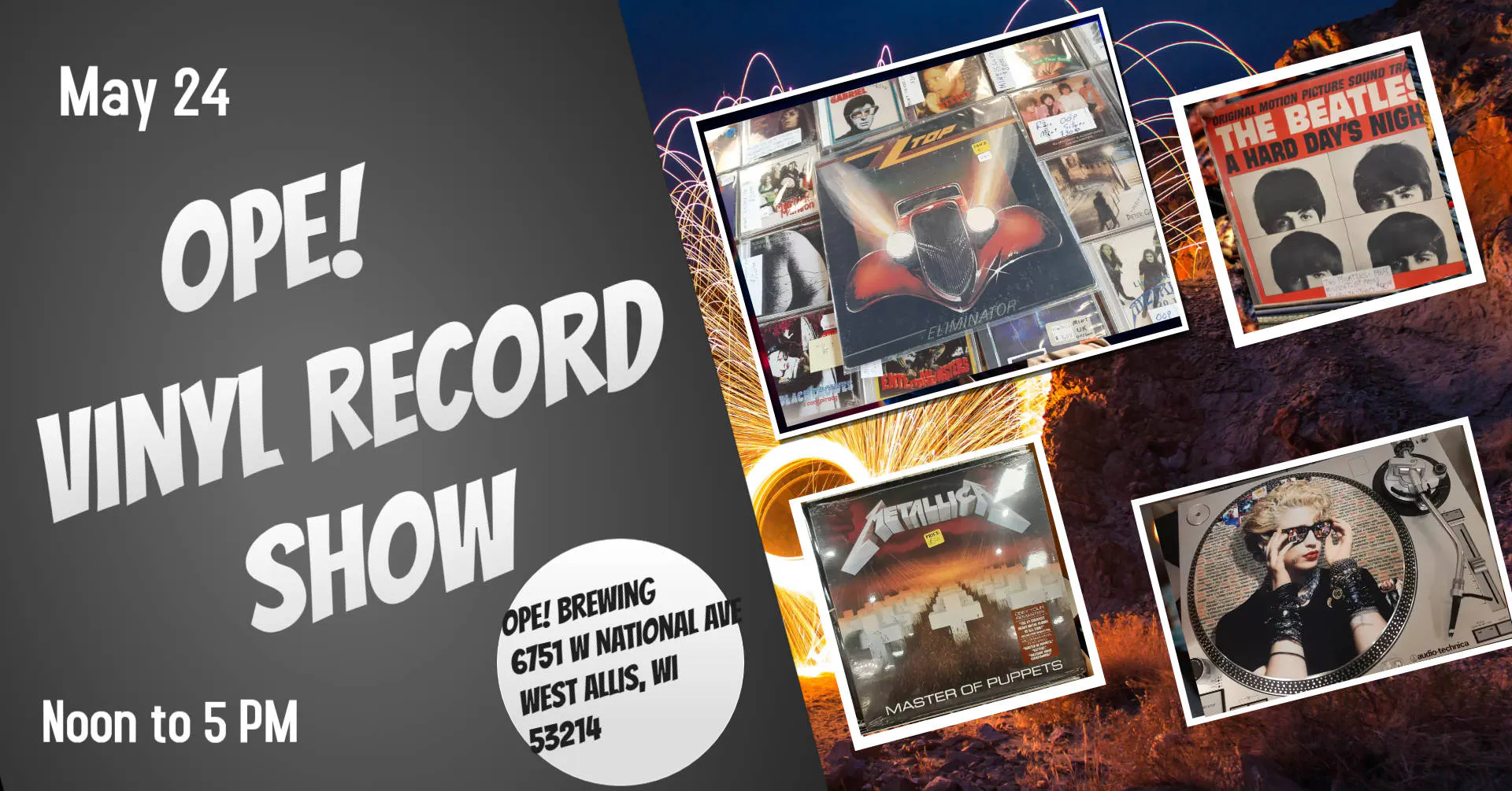 Record Show at Ope! Brewing event banner