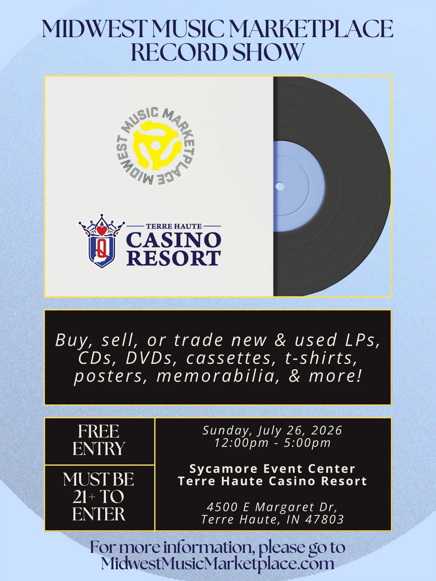 Record Show at Terre Haute Casino Resort event banner