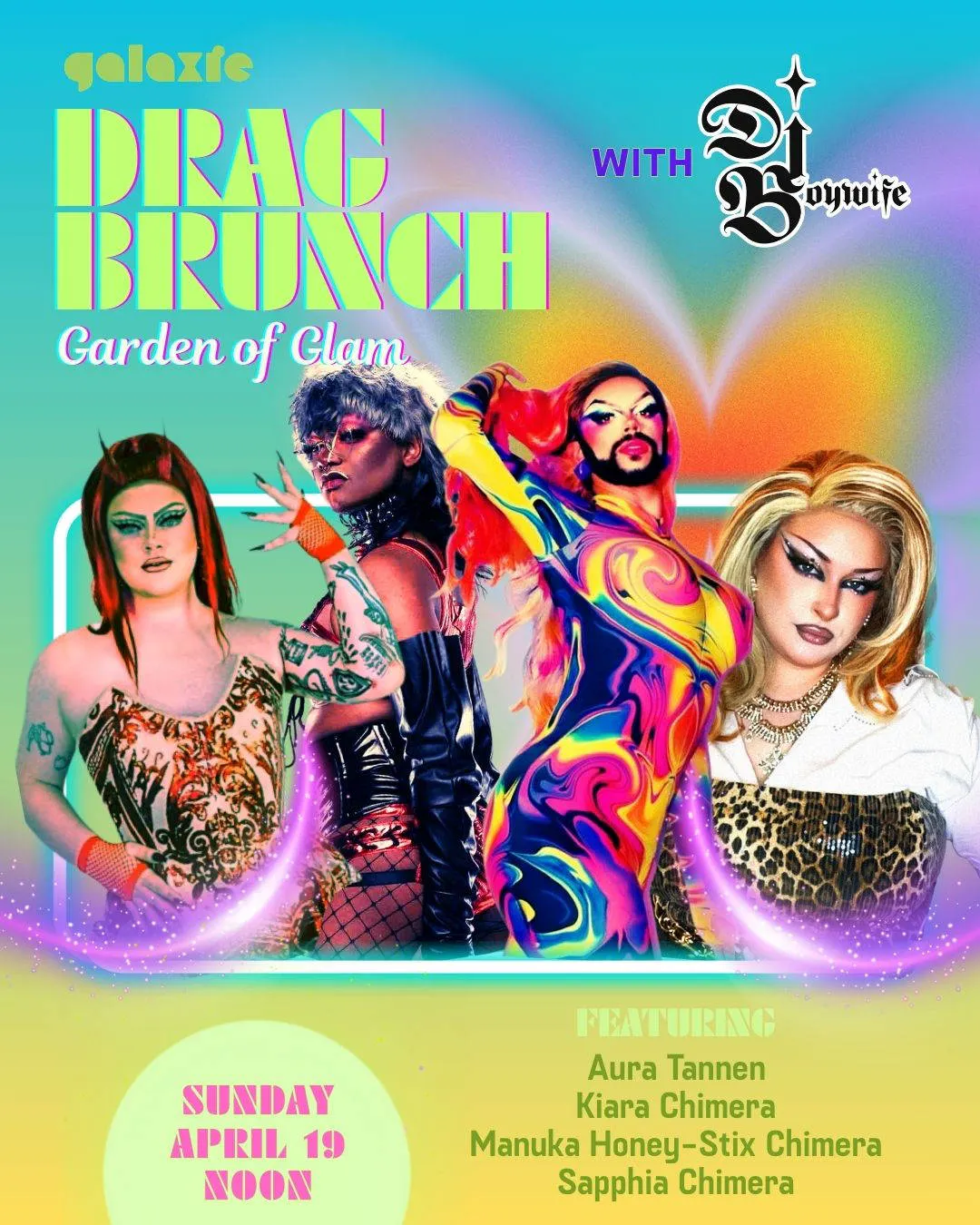 Galaxie Drag Brunch: GARDEN OF GLAM event banner