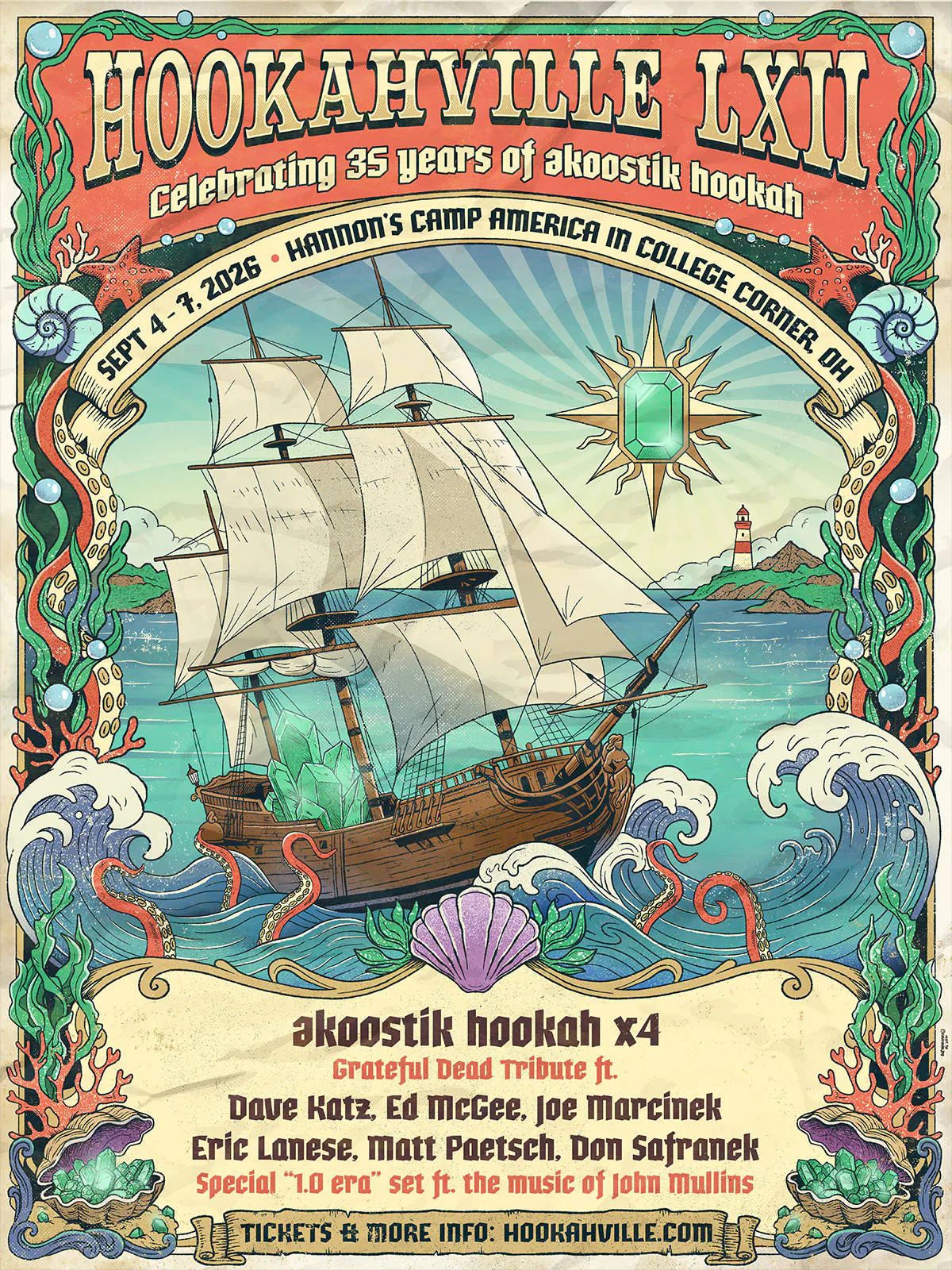 Hookahville 62 - The Official 35th Anniversary Celebration of əkoostik hookah event banner