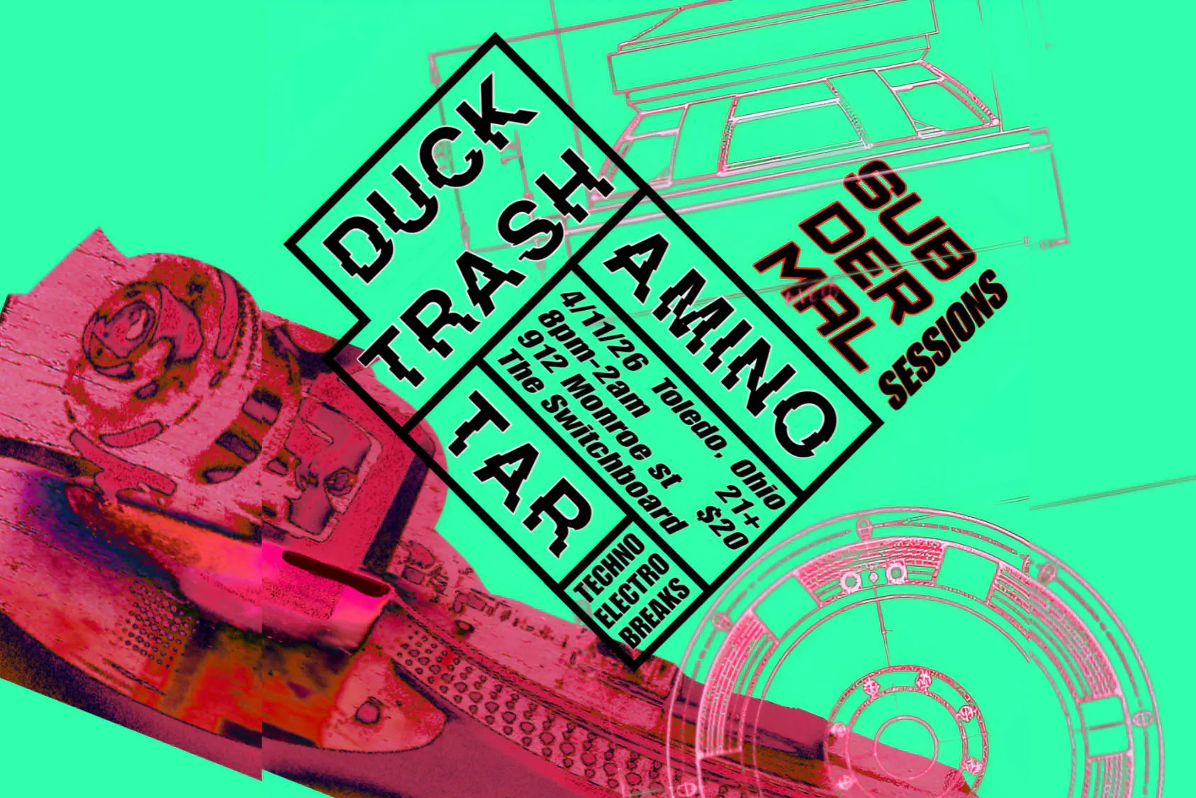 Subdermal Sessions (Feat> Duck Trash/Amino/Tar) event banner