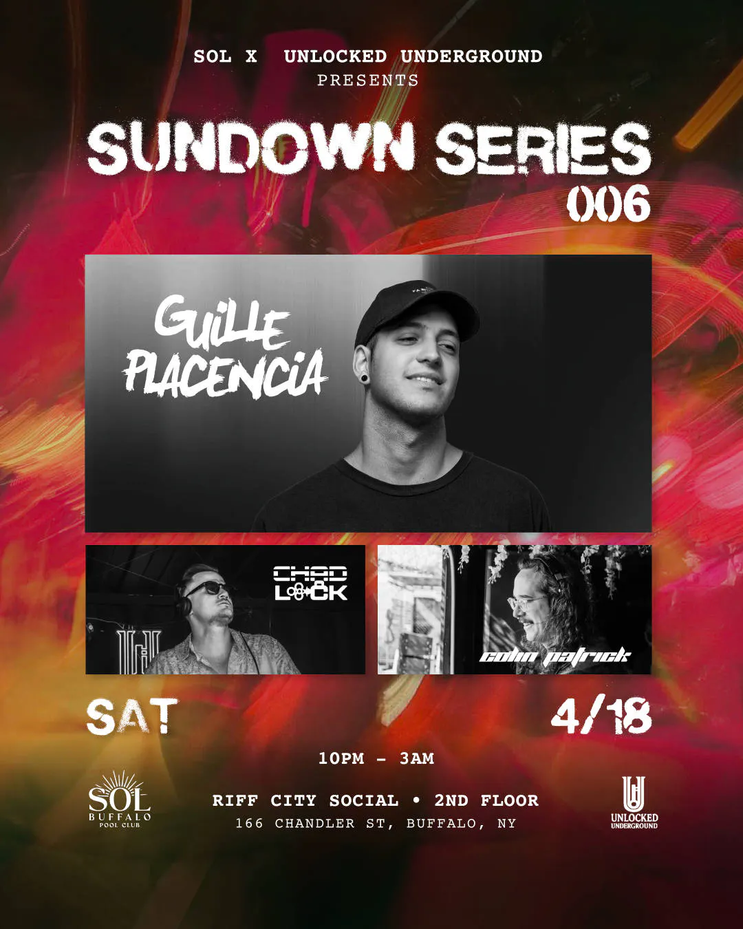 Sundown Series - Guille Placencia (Hosted by SOL & Unlocked Underground) event banner