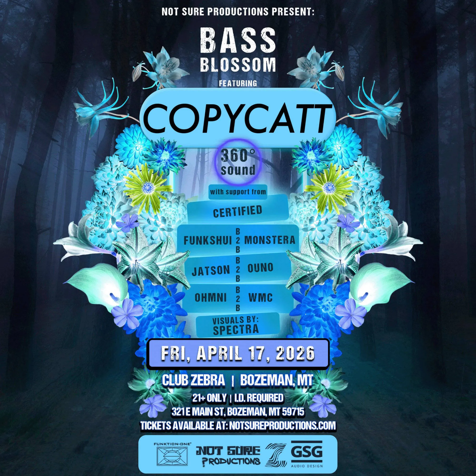 Bass Blossom 360 with Copycatt event banner