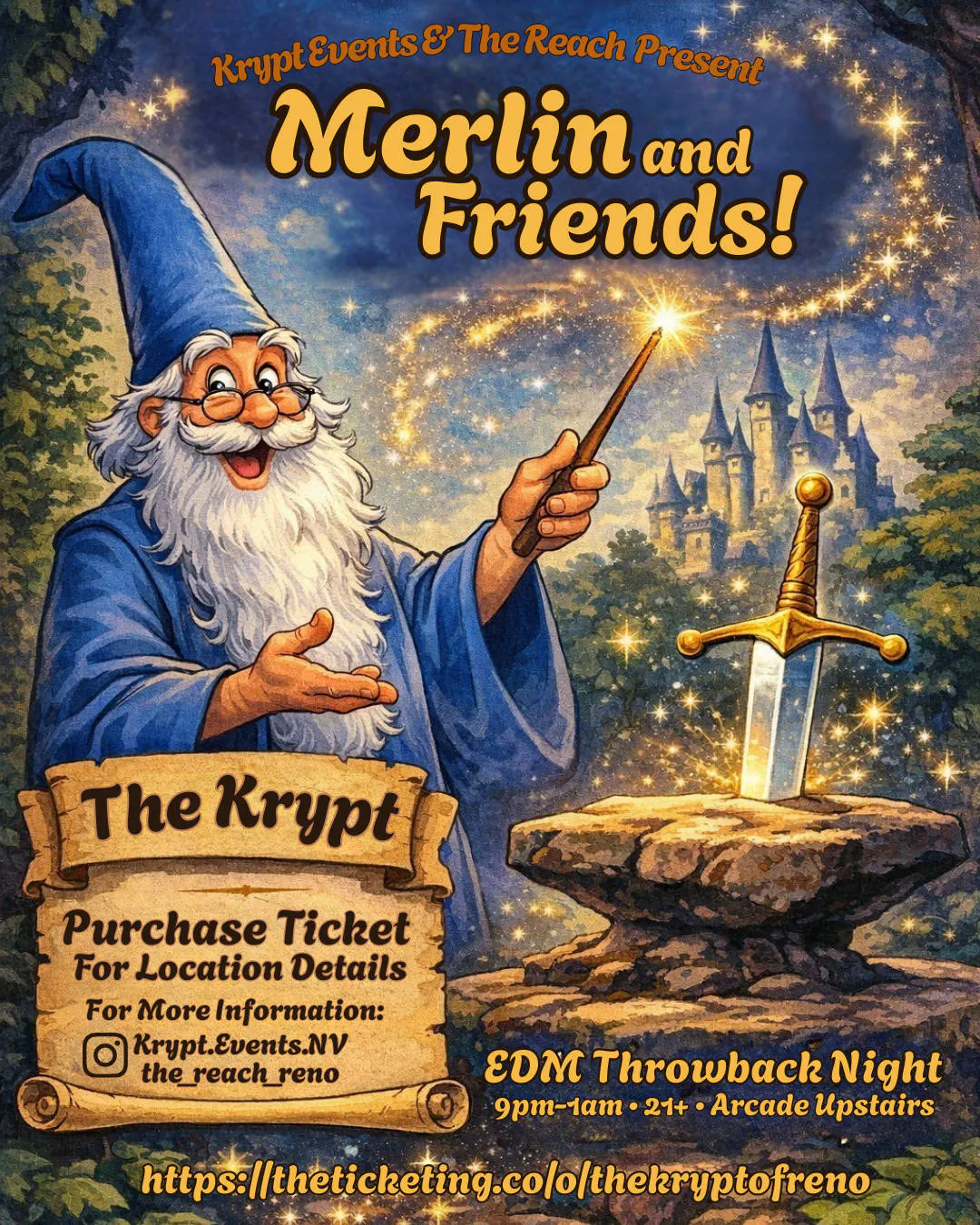 Merlin & Friends event banner