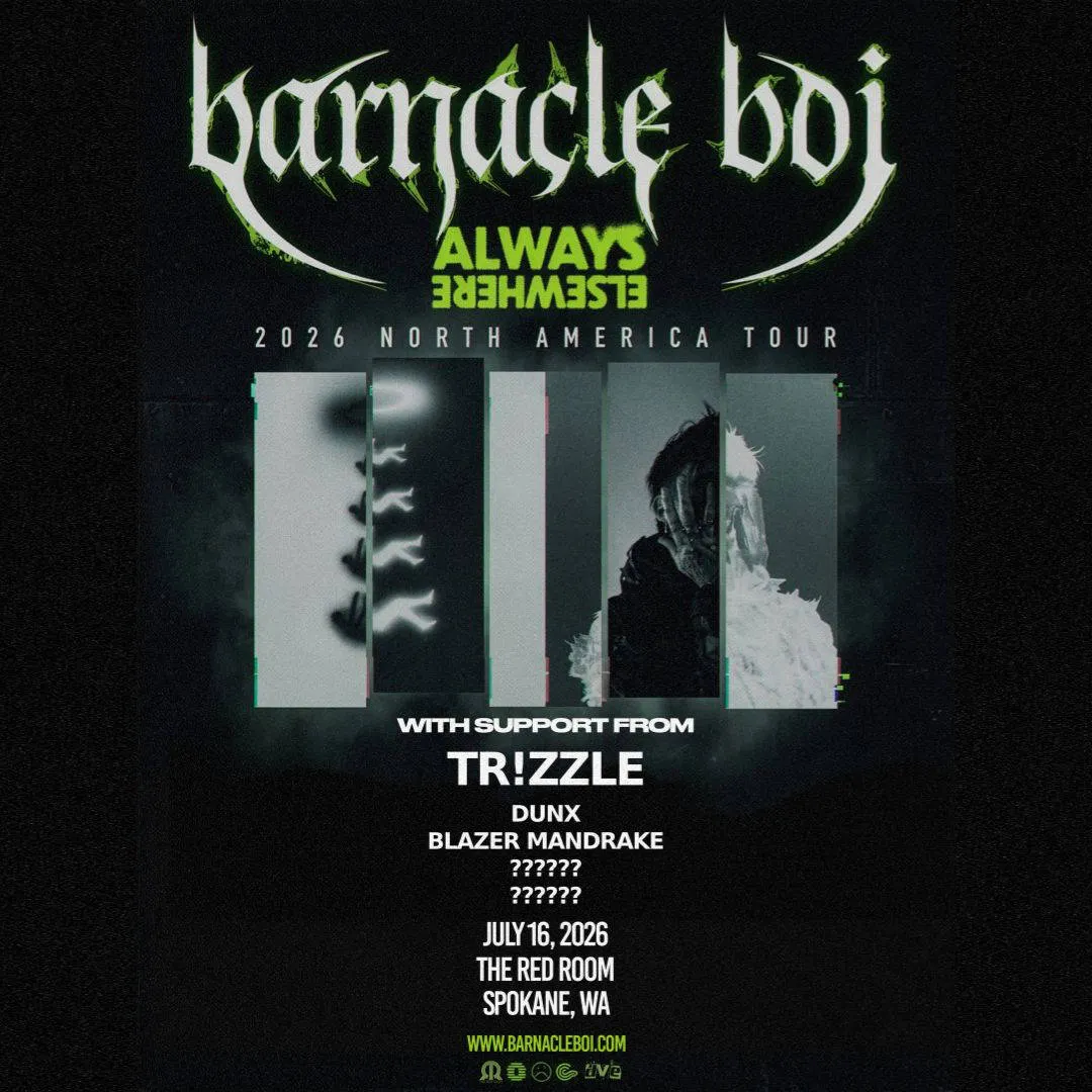 Barnacle Boi Presents: ALWAYS, ELSEWHERE North America Tour event banner