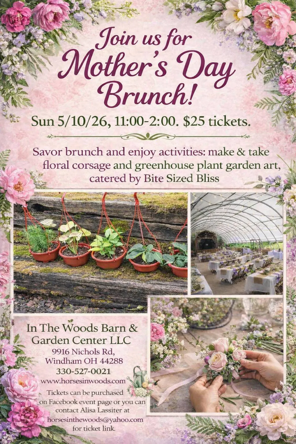 Mother's Day Brunch at In The Woods event banner