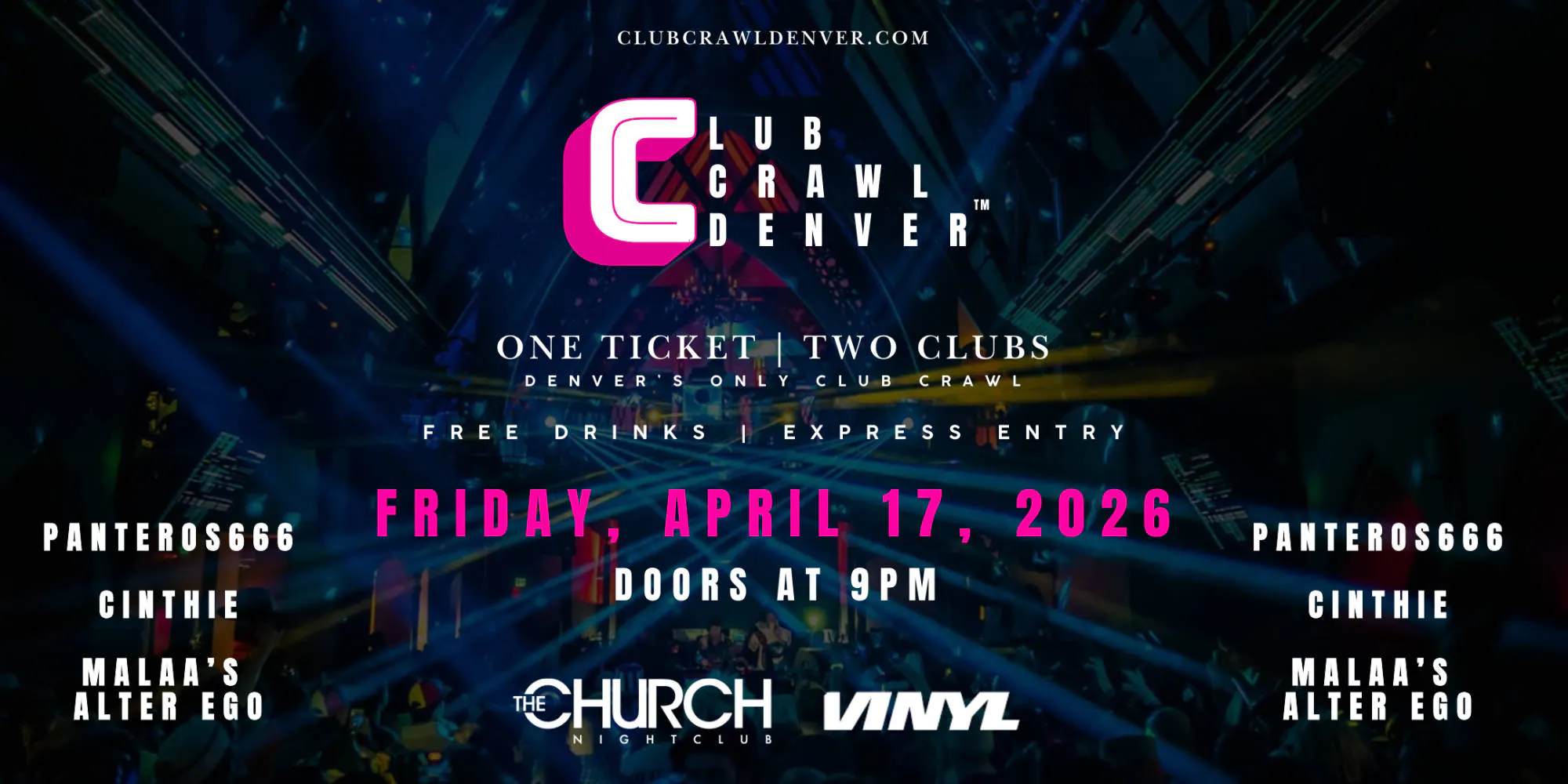 Fri, April 17th: Panteros666, Cinthie, Malaa's Alter Ego event banner