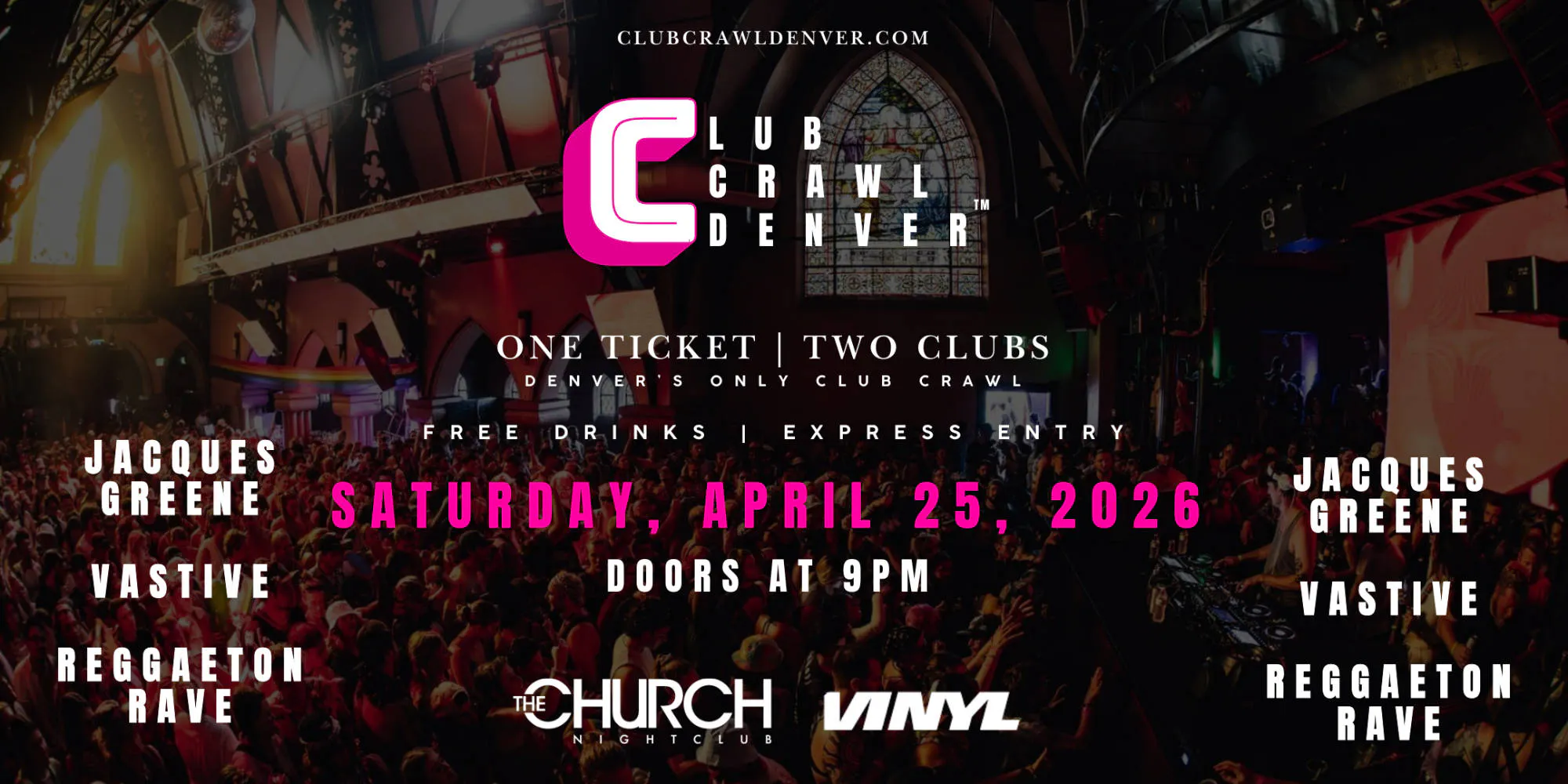 Sat, April 25th: Jacques Greene, Vastive, Reggaeton Rave event banner