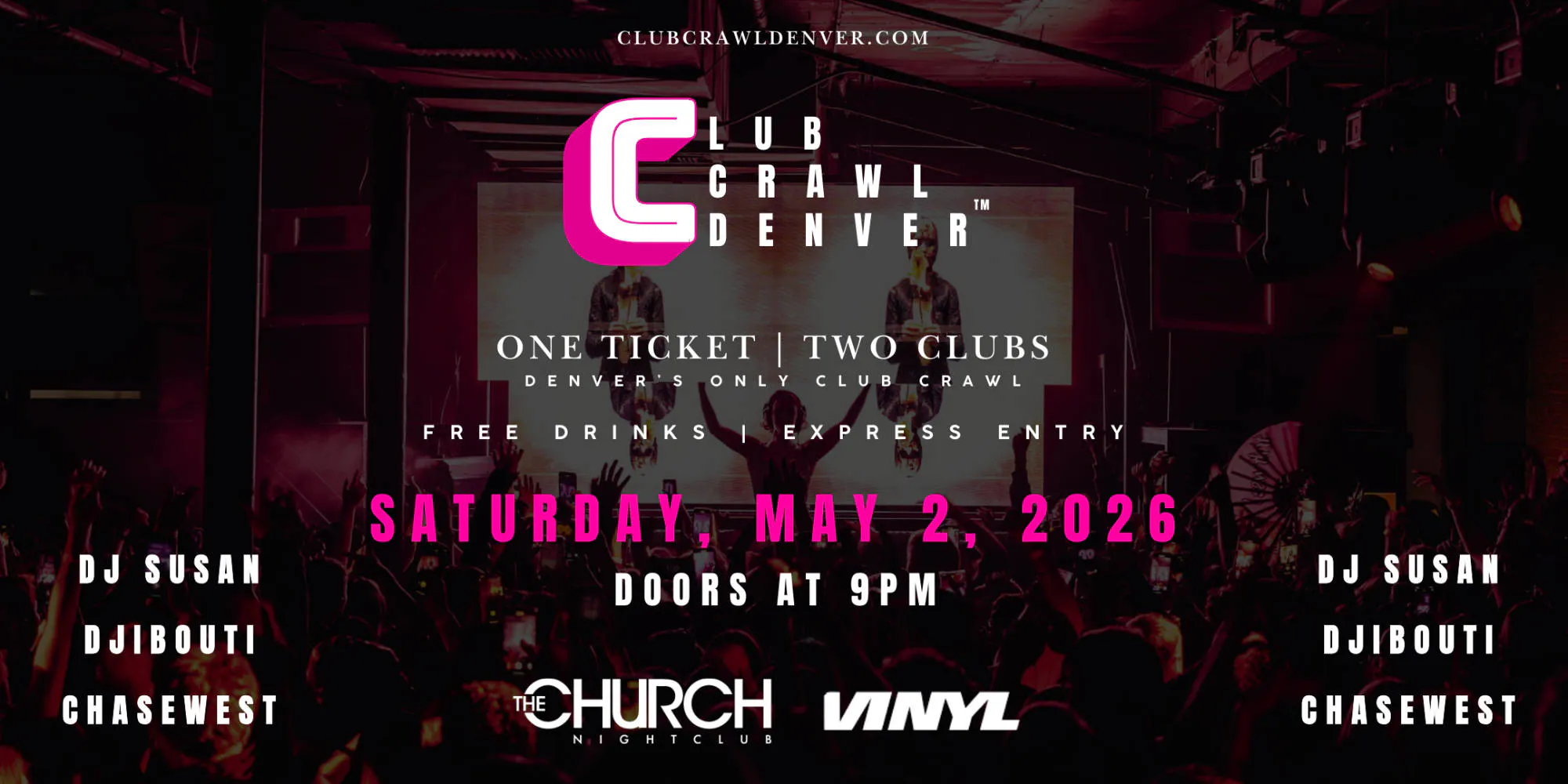 Sat, May 2nd: DJ Susan, Djibouti, ChaseWest event banner