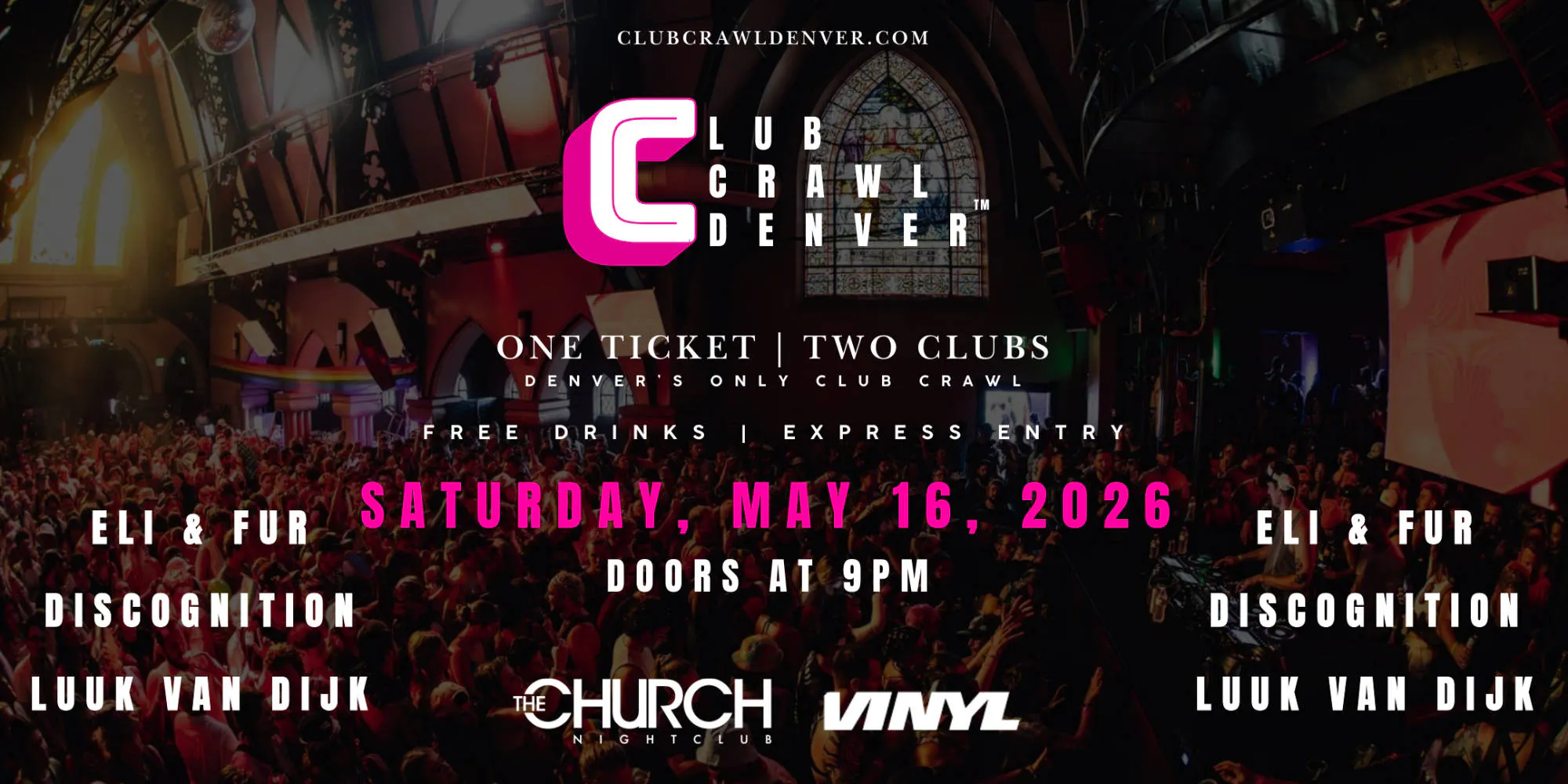 Sat, May 16th: Eli & Fur, Discognition, Luuk Van Dijk event banner