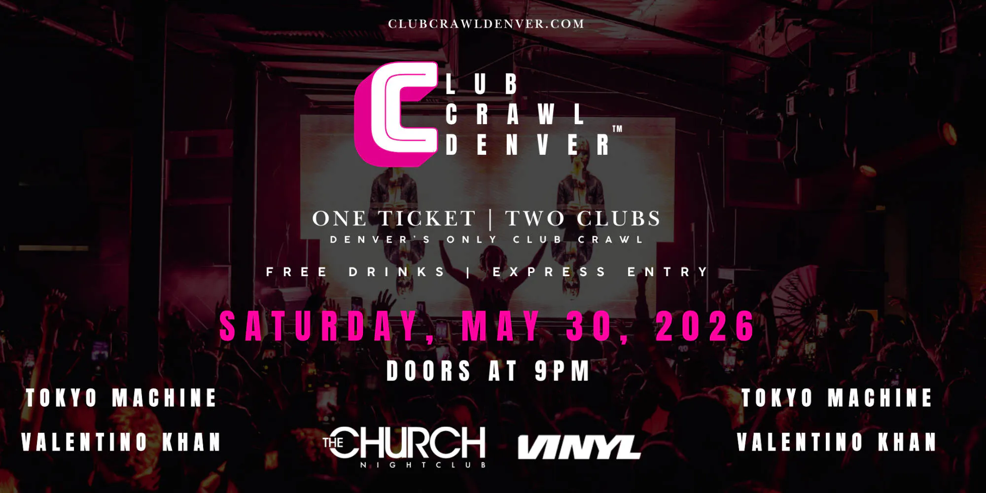 Sat, May 30th: Tokyo Machine, Valentino Khan event banner