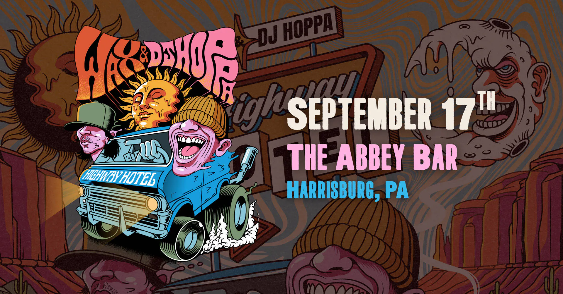 WAX + DJ HOPPA at The Abbey Bar | Harrisburg PA event banner