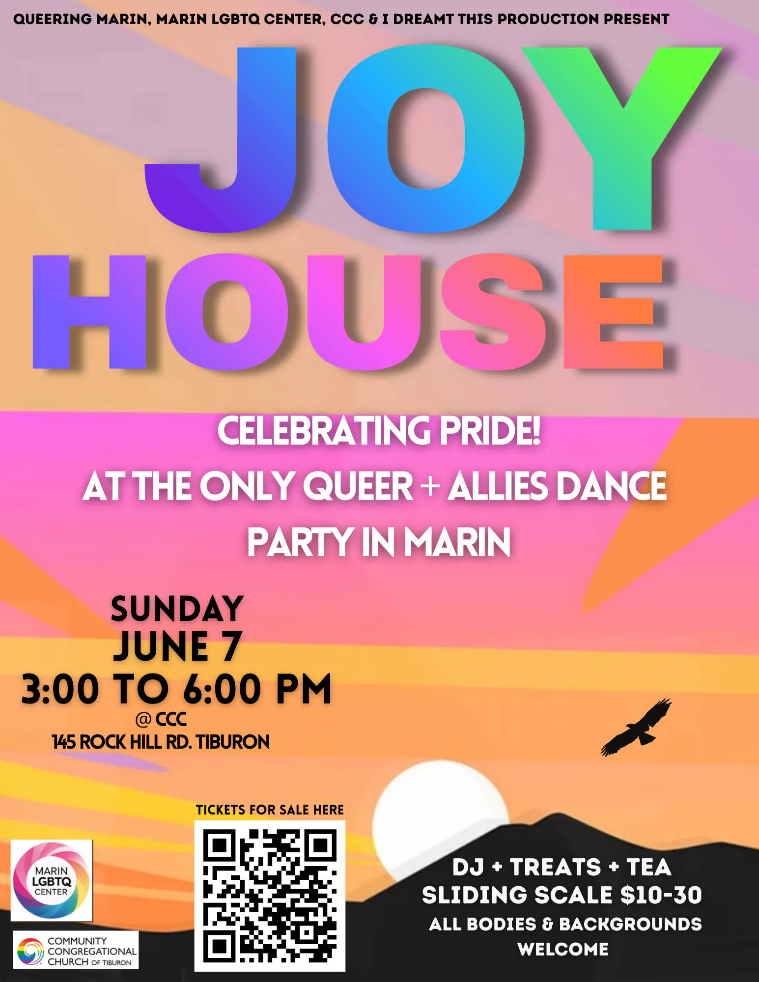 JOY HOUSE: CELEBRATING PRIDE MONTH! at the Only Queer Community Dance Party in Marin event banner