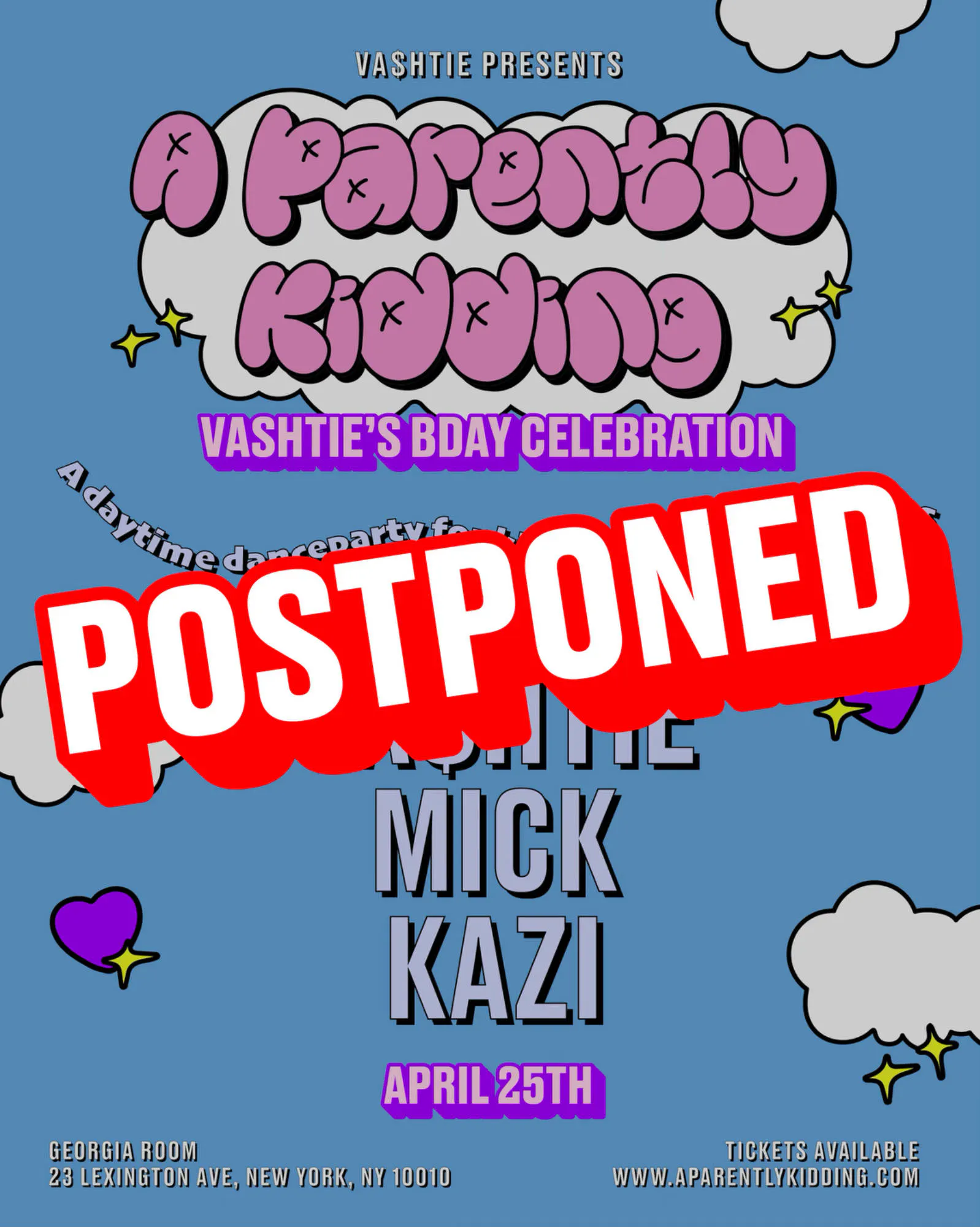 (Postponed) A Parently Kidding by Vashtie event banner